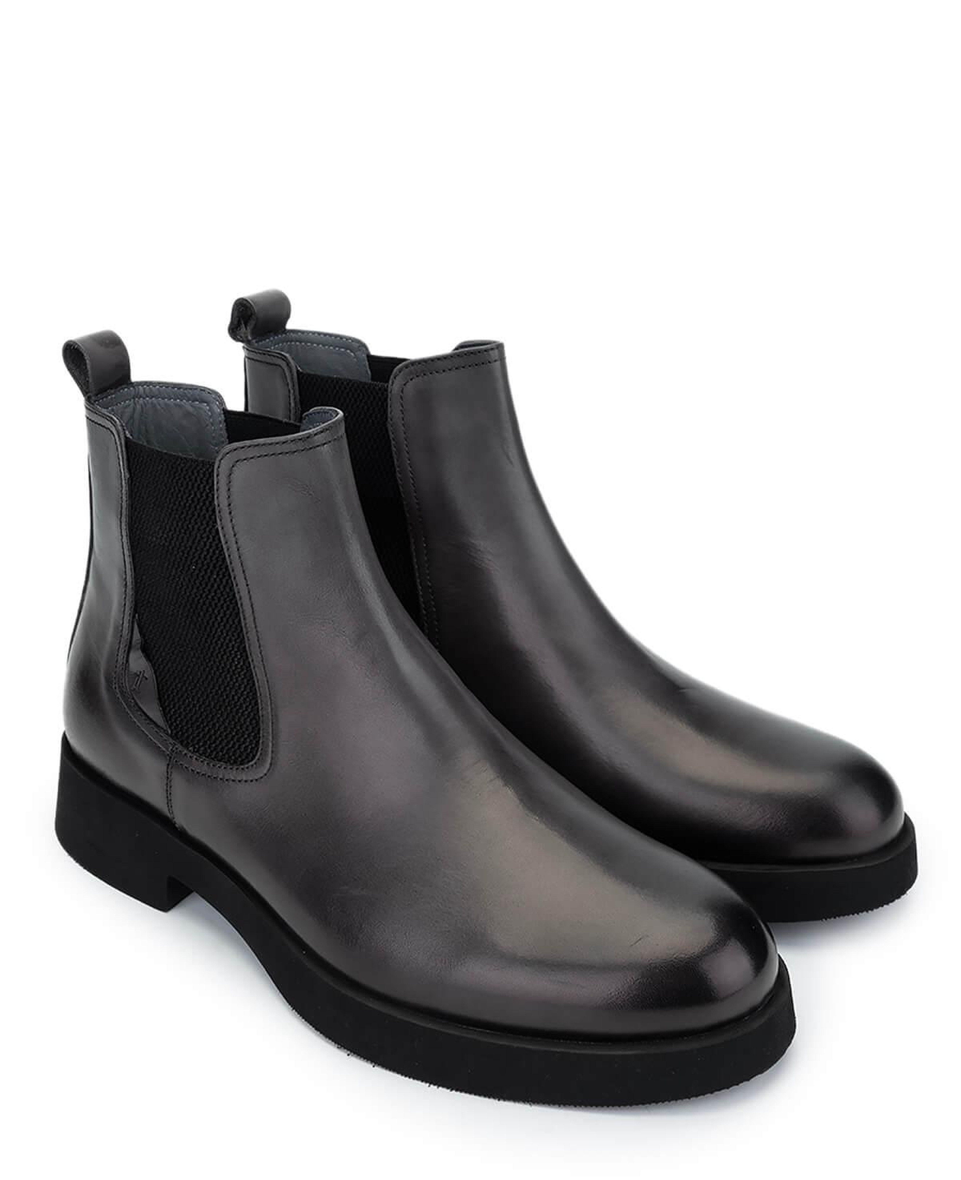 Tamer Tanca Erkek Hakiki Deri Gri Casual Bot