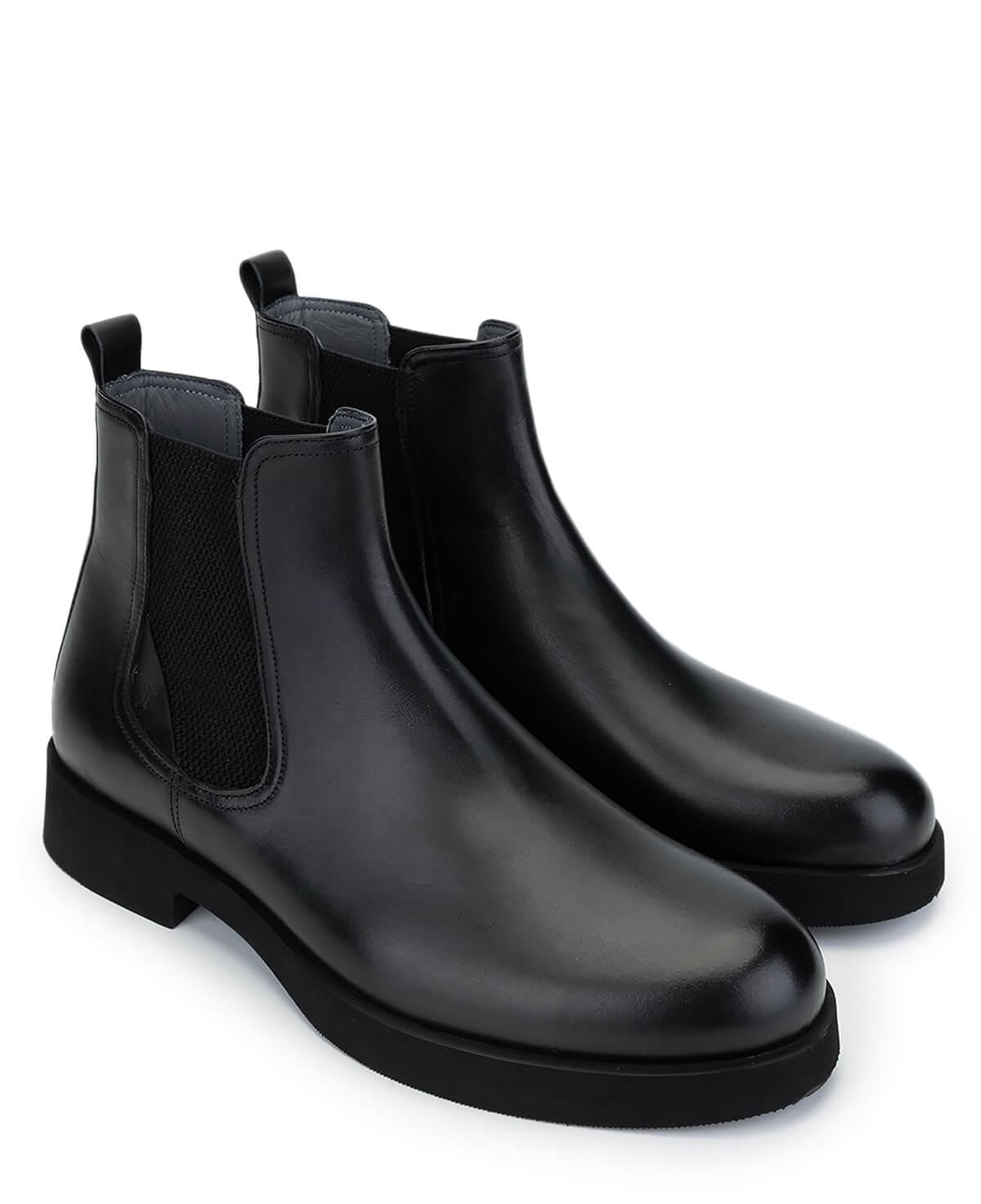 Tamer Tanca Erkek Hakiki Deri Siyah Deri Casual Bot