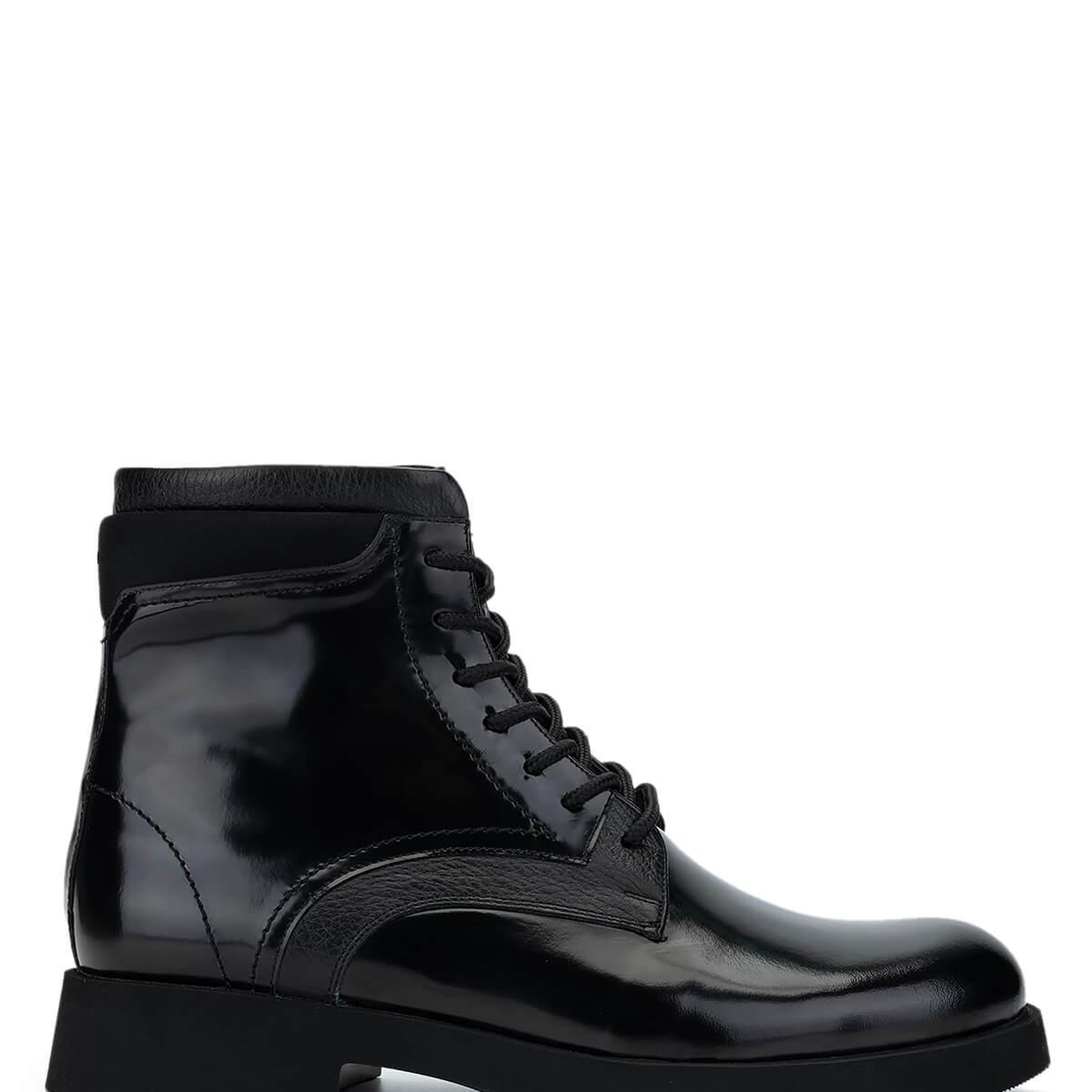 Tamer Tanca Erkek Hakiki Deri Siyah Açma Casual Bot