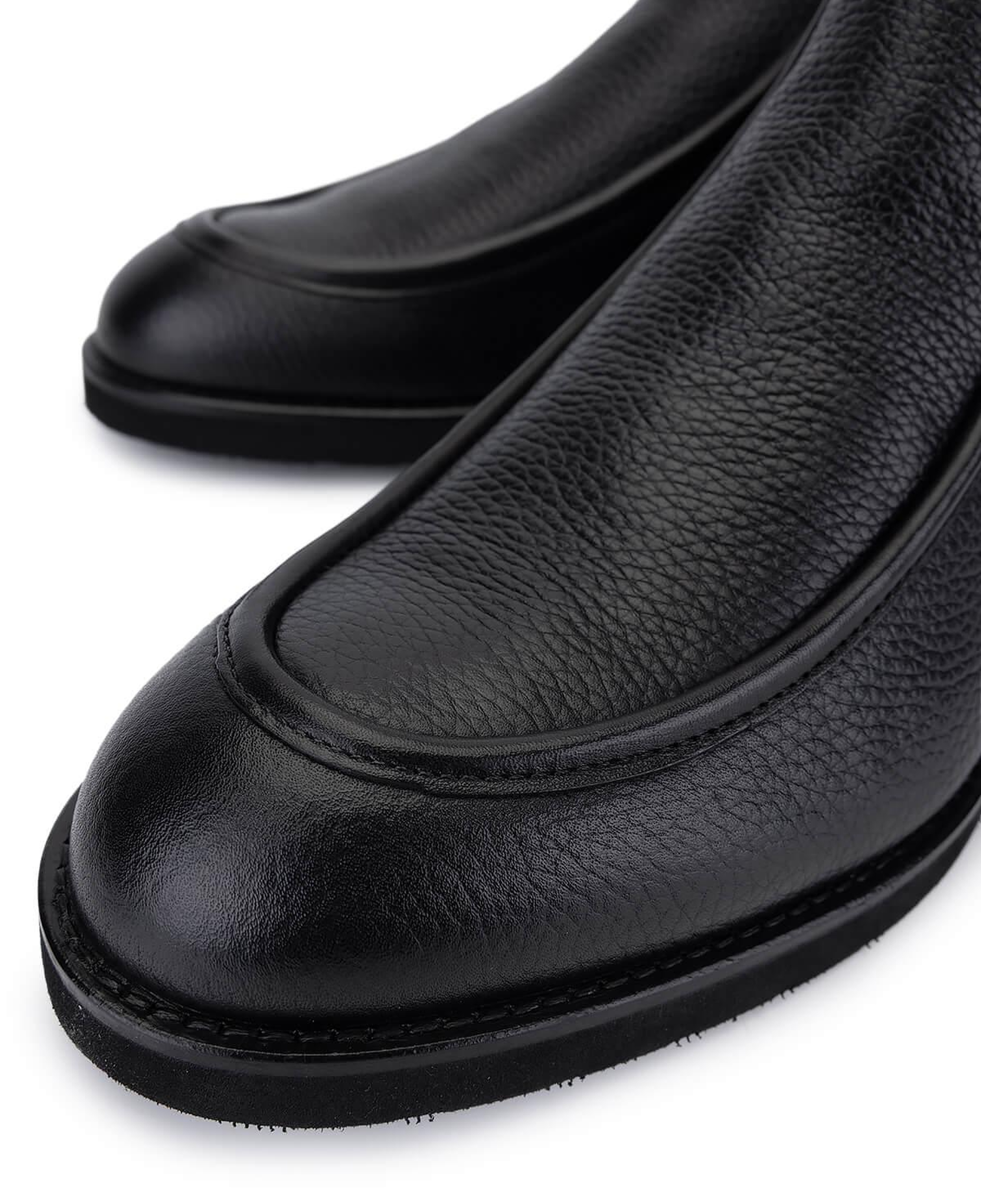 Tamer Tanca Erkek Hakiki Deri Siyah Floter Klasik Bot