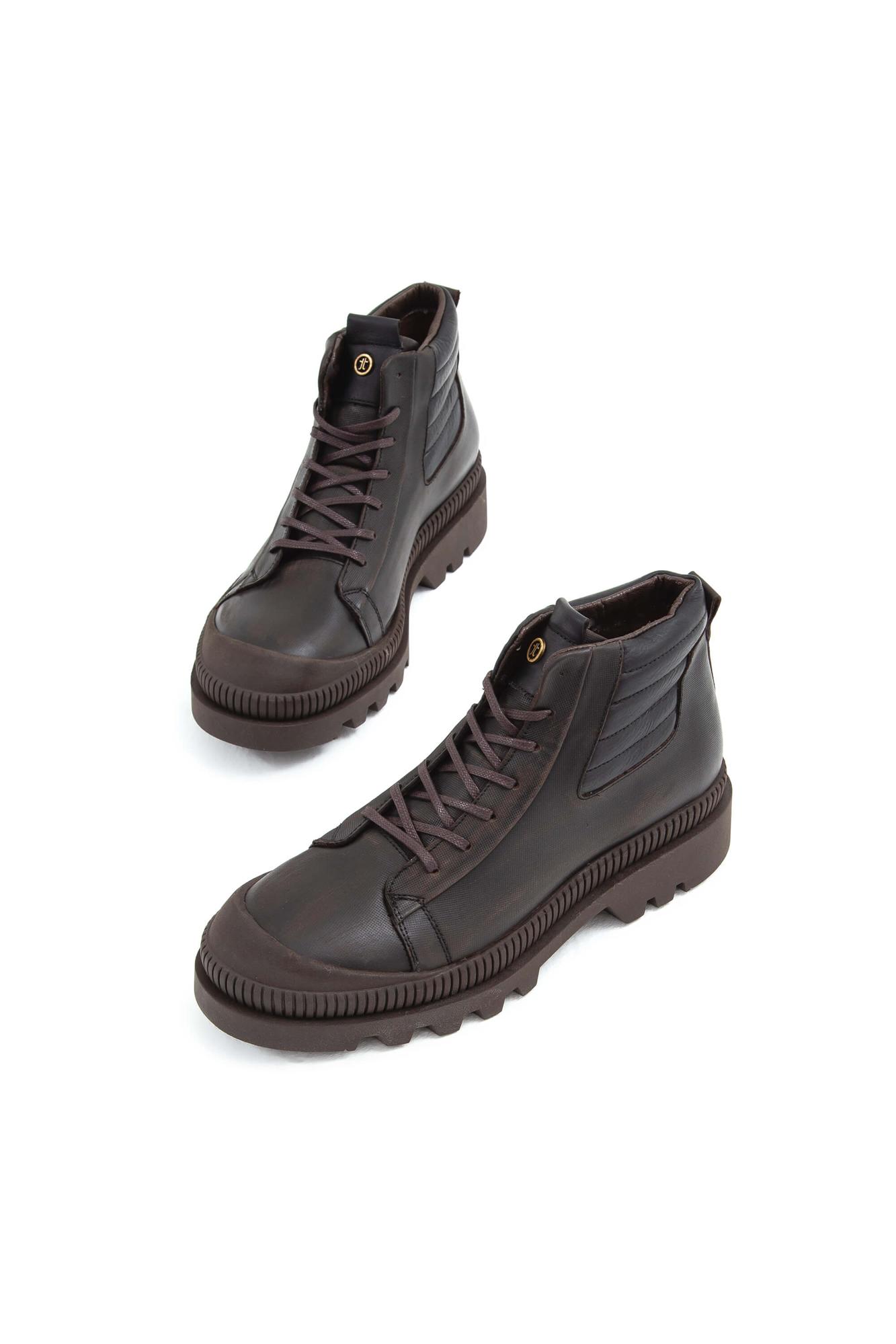 Tamer Tanca Erkek Hakiki Deri Kahverengi Casual Bot