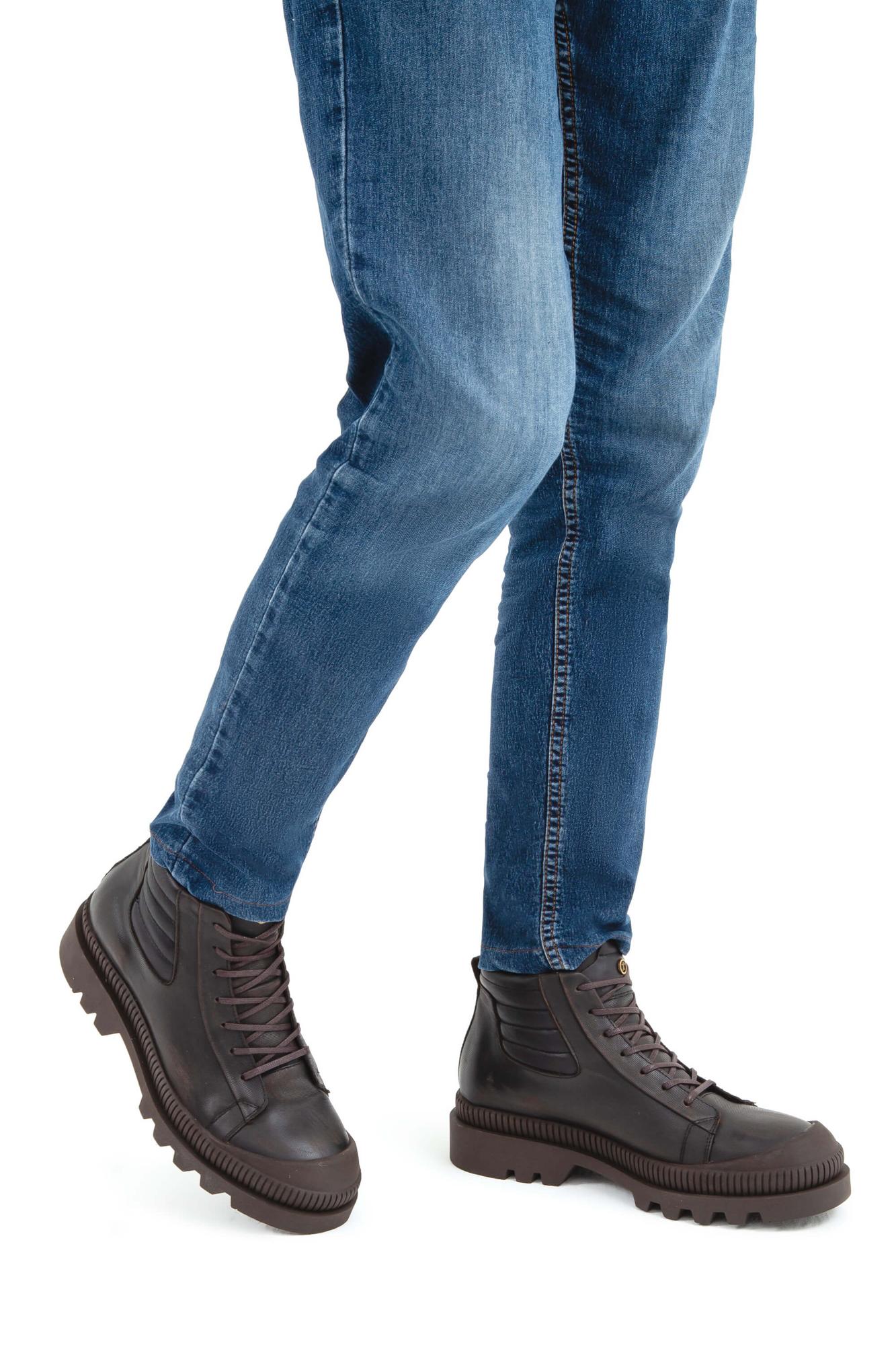 Tamer Tanca Erkek Hakiki Deri Kahverengi Casual Bot