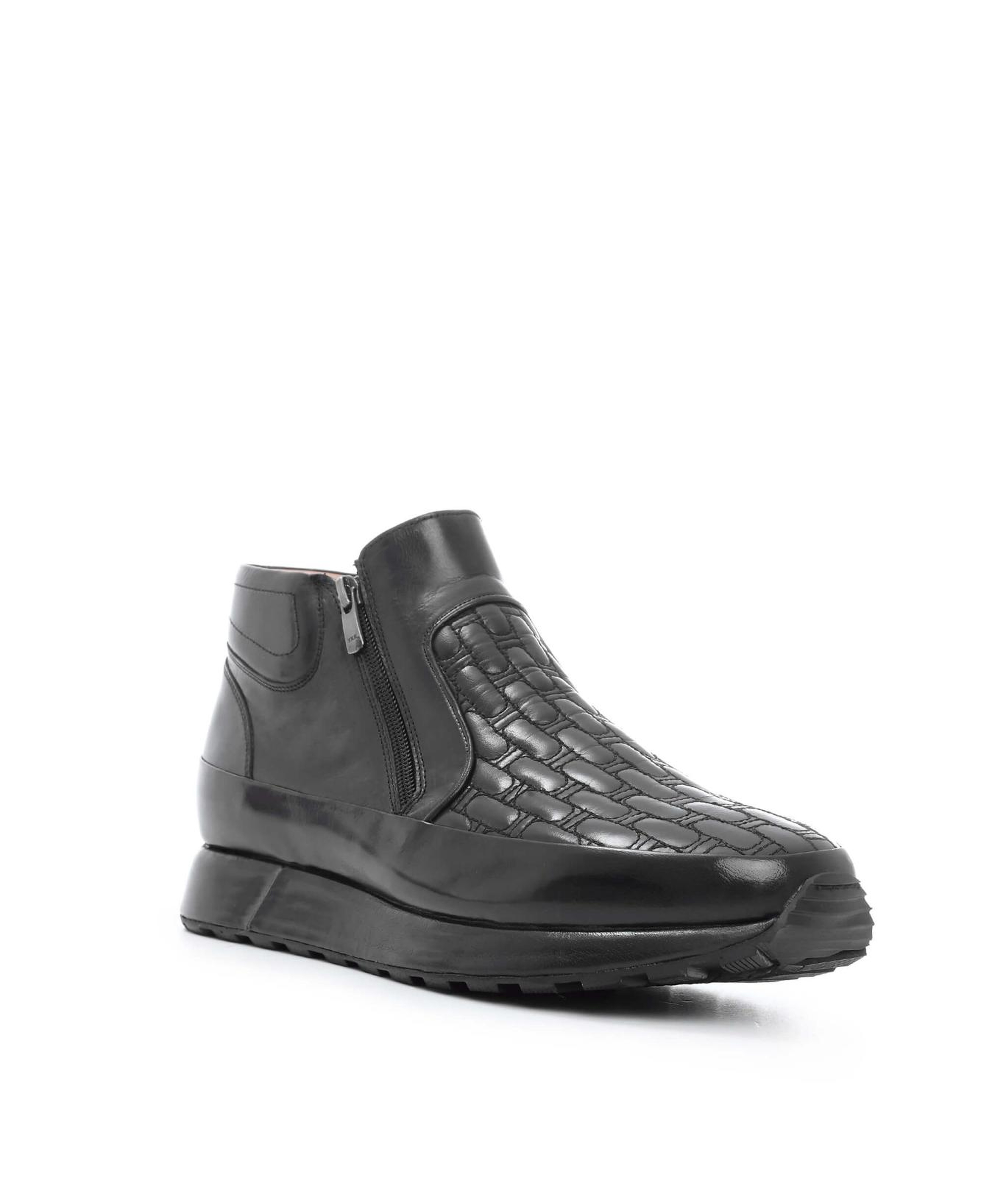 Tamer Tanca Erkek Hakiki Deri Siyah Klasik Bot