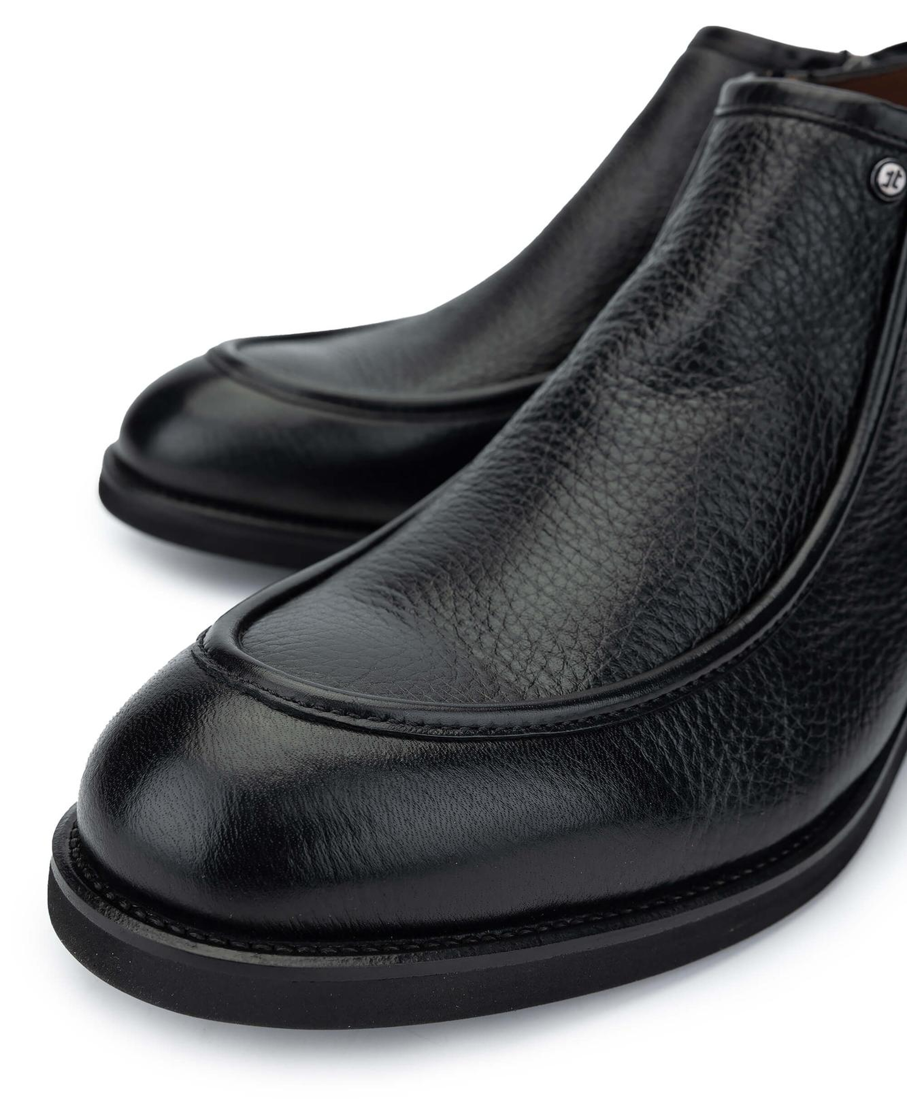 Tamer Tanca Erkek Hakiki Deri Siyah Bot Ayakkabı