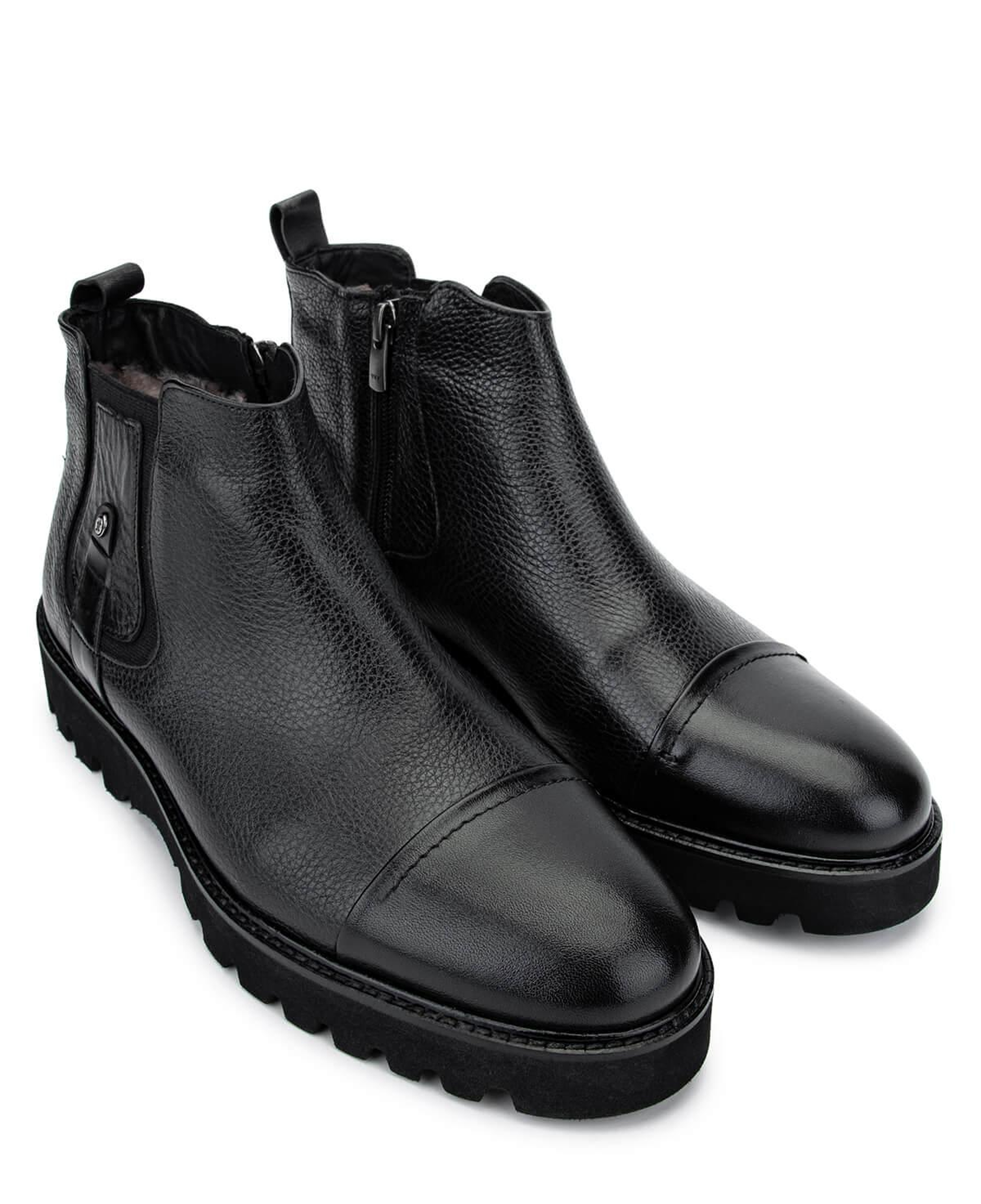 Tamer Tanca Erkek Hakiki Deri Siyah Klasik Bot