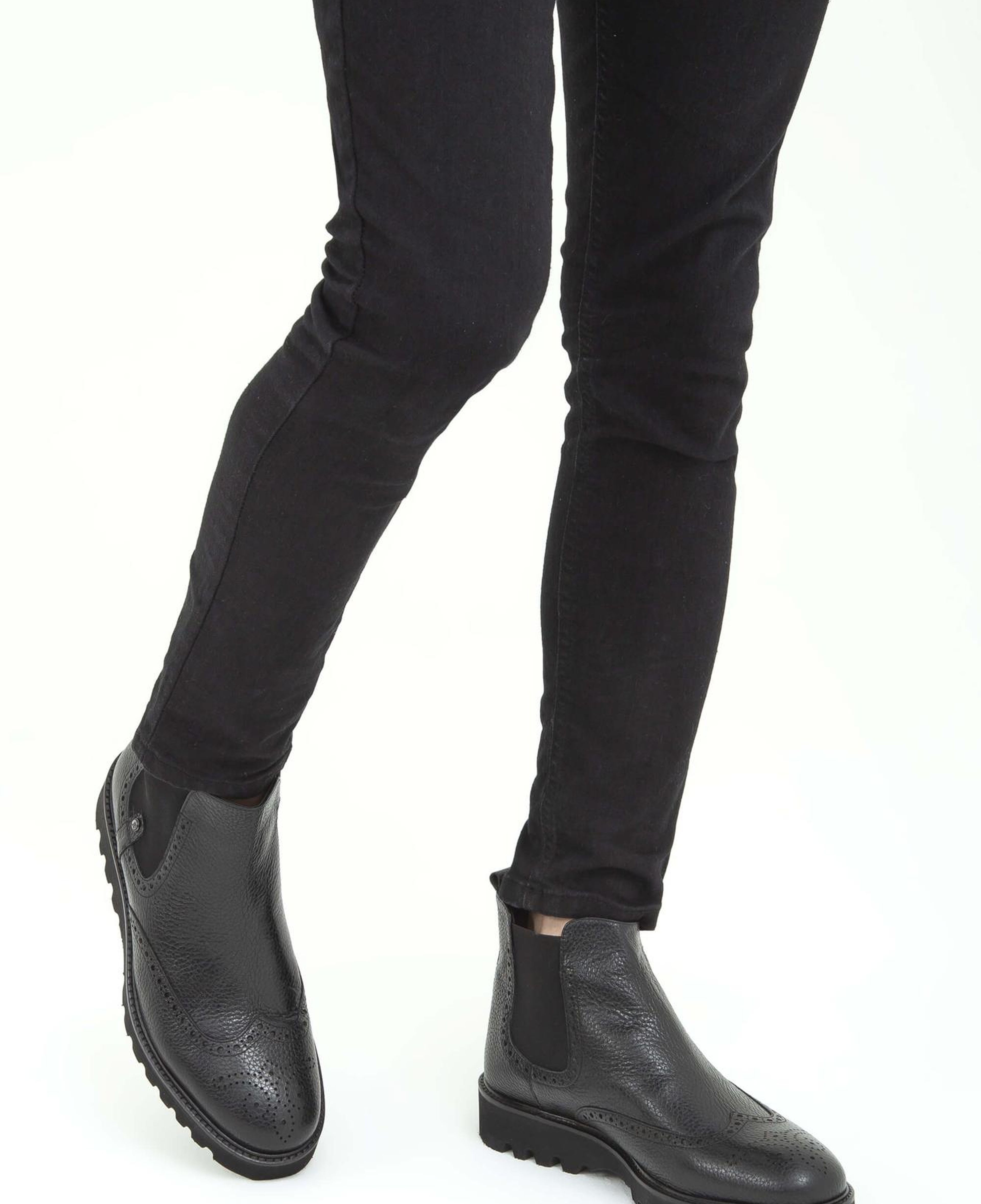 Tamer Tanca Erkek Hakiki Deri Siyah Klasik Bot