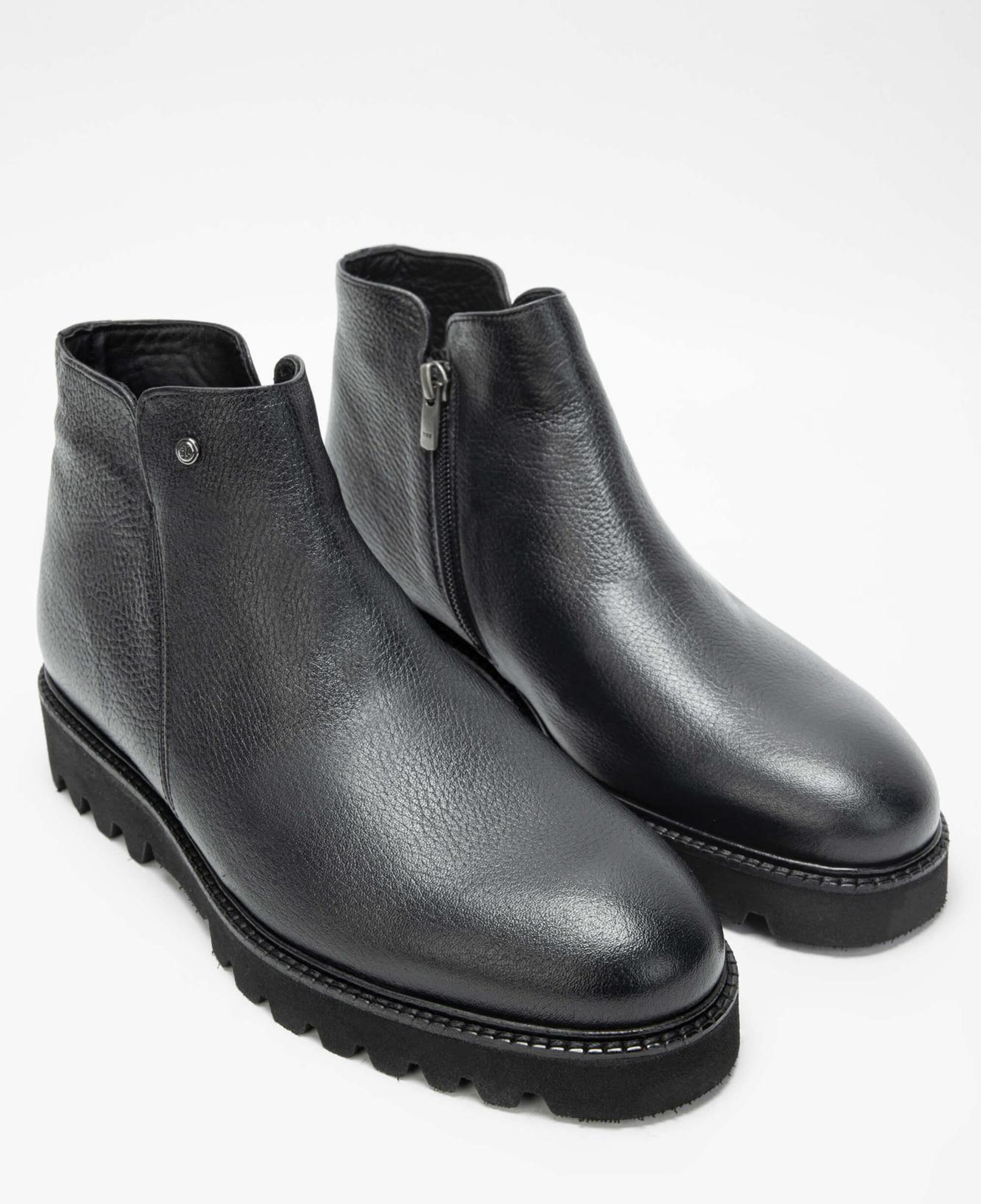 Tamer Tanca Erkek Hakiki Deri Siyah Casual Bot