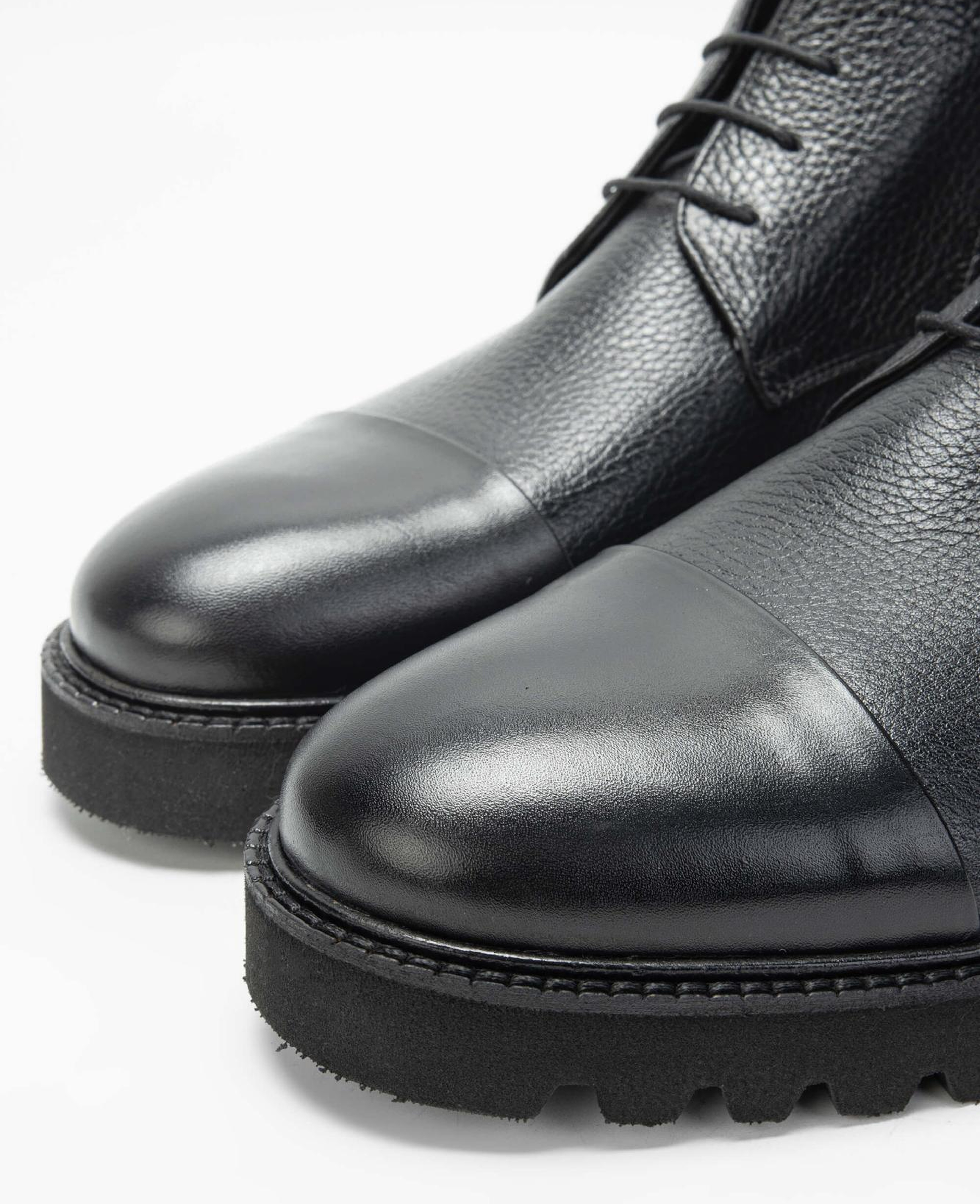 Tamer Tanca Erkek Hakiki Deri Siyah Casual Bot