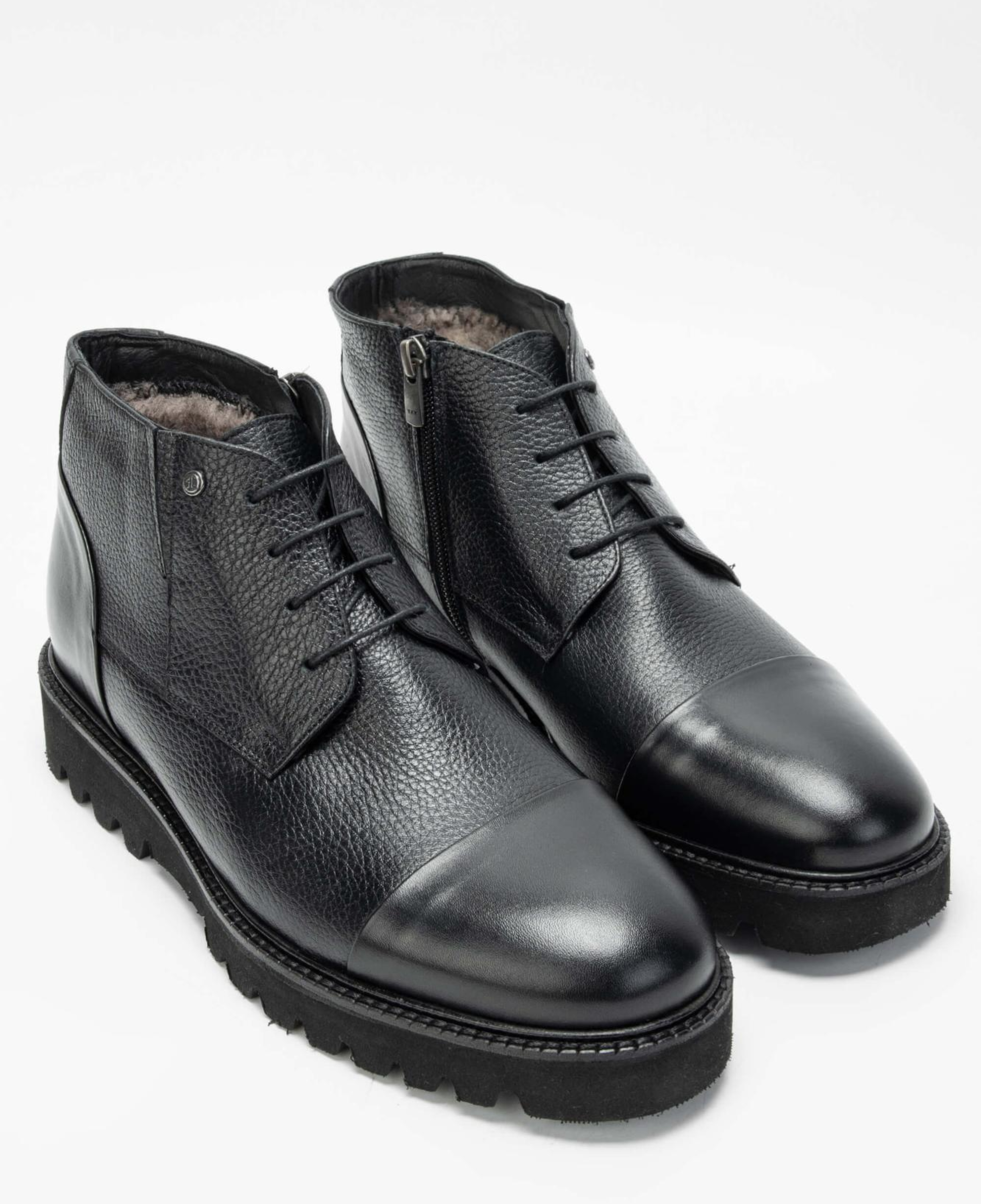 Tamer Tanca Erkek Hakiki Deri Siyah Casual Bot