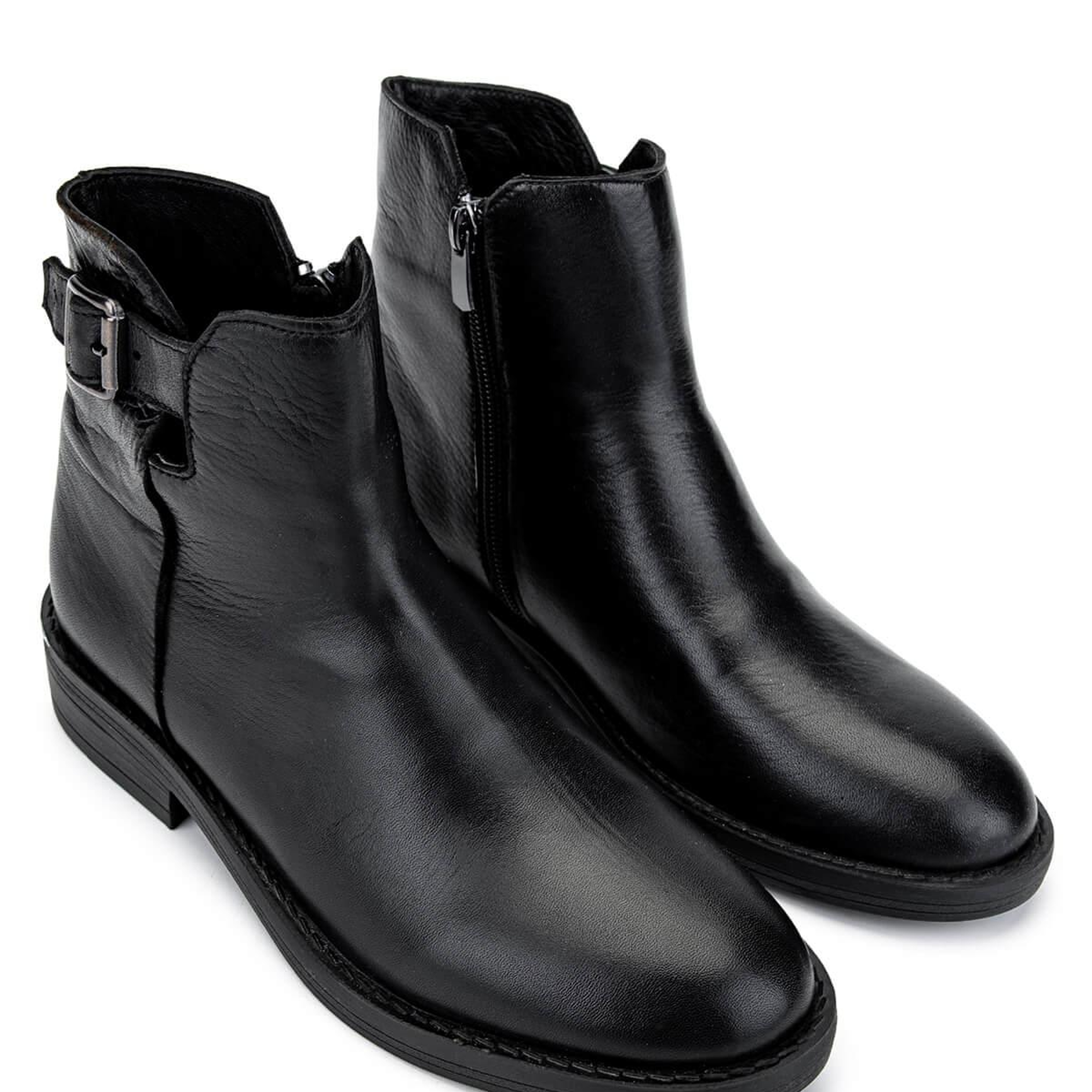 Tamer Tanca Kadın Hakiki Deri Siyah Casual Bot