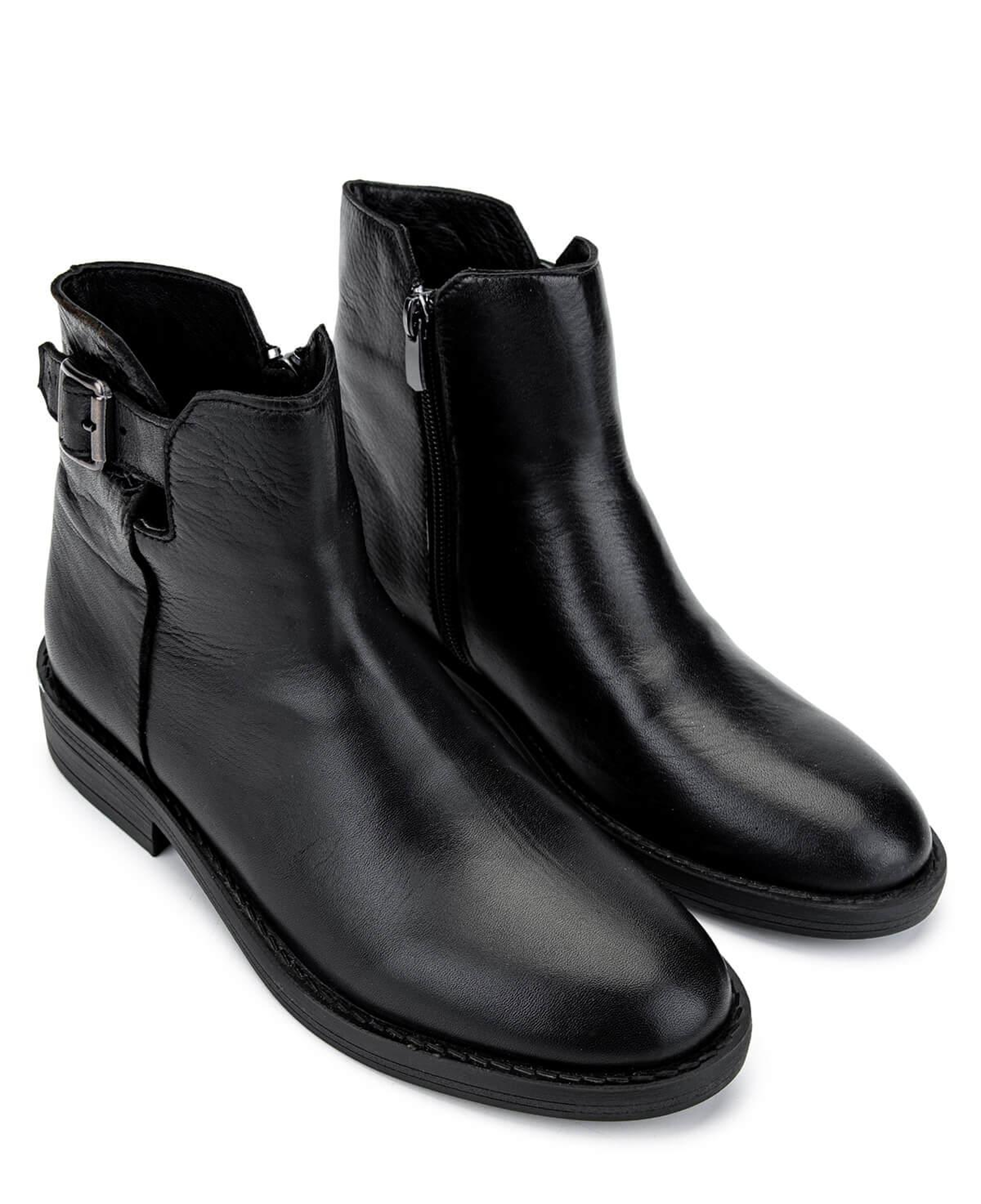 Tamer Tanca Kadın Hakiki Deri Siyah Casual Bot