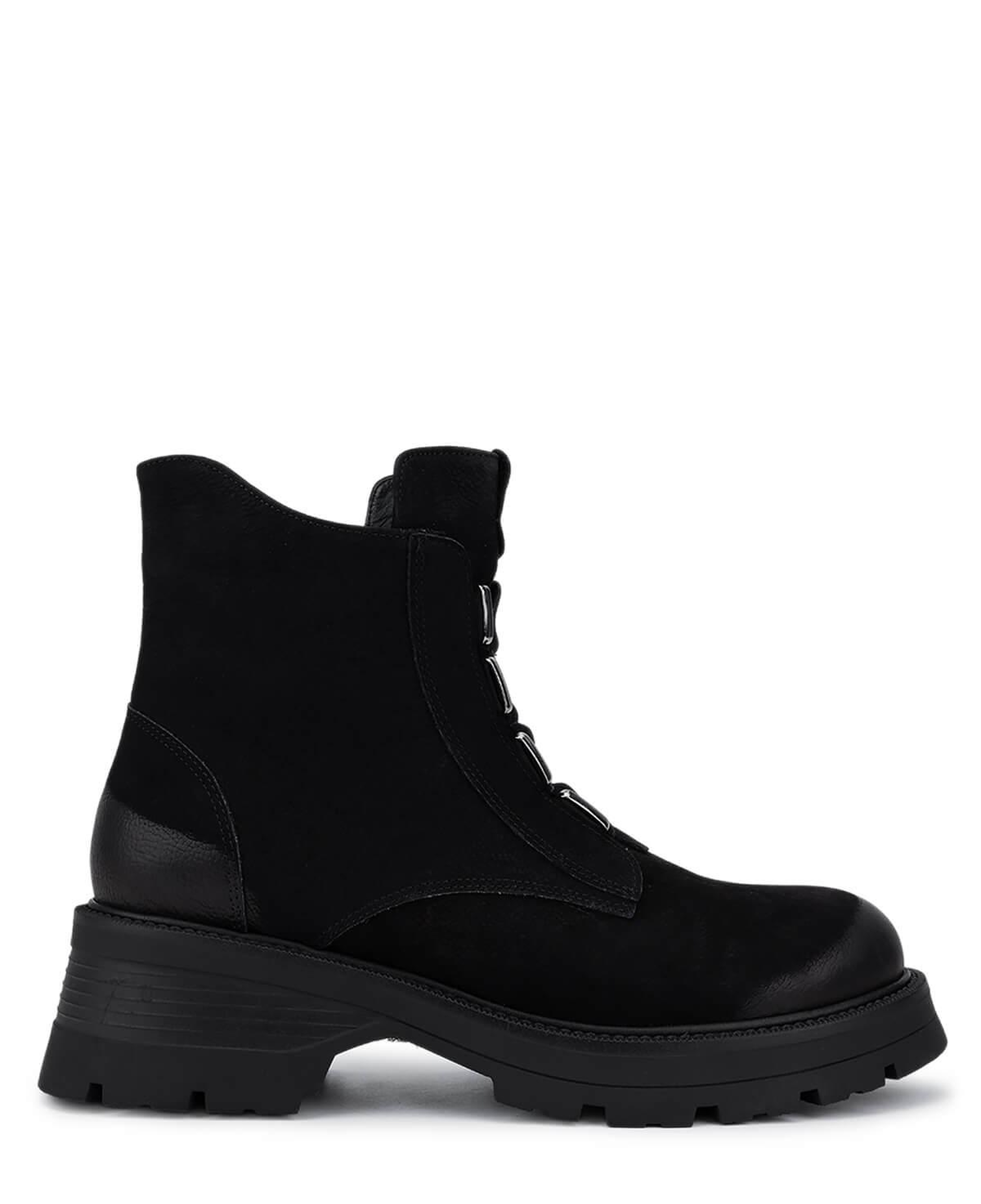 Tamer Tanca Kadın Hakiki Deri Siyah Nubuk Topuklu Bot