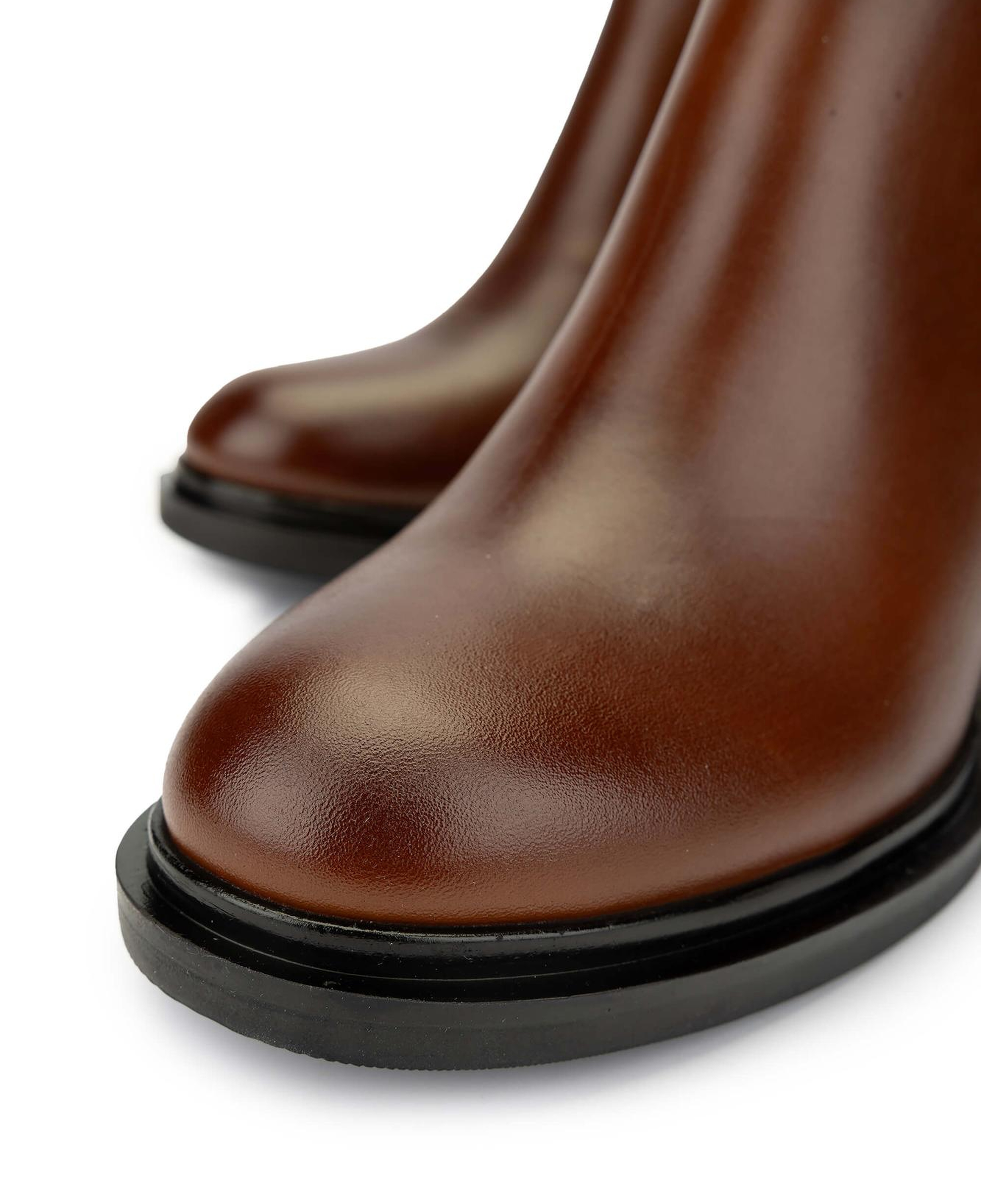 Tamer Tanca Kadın Hakiki Deri Taba Deri Topuklu Bot