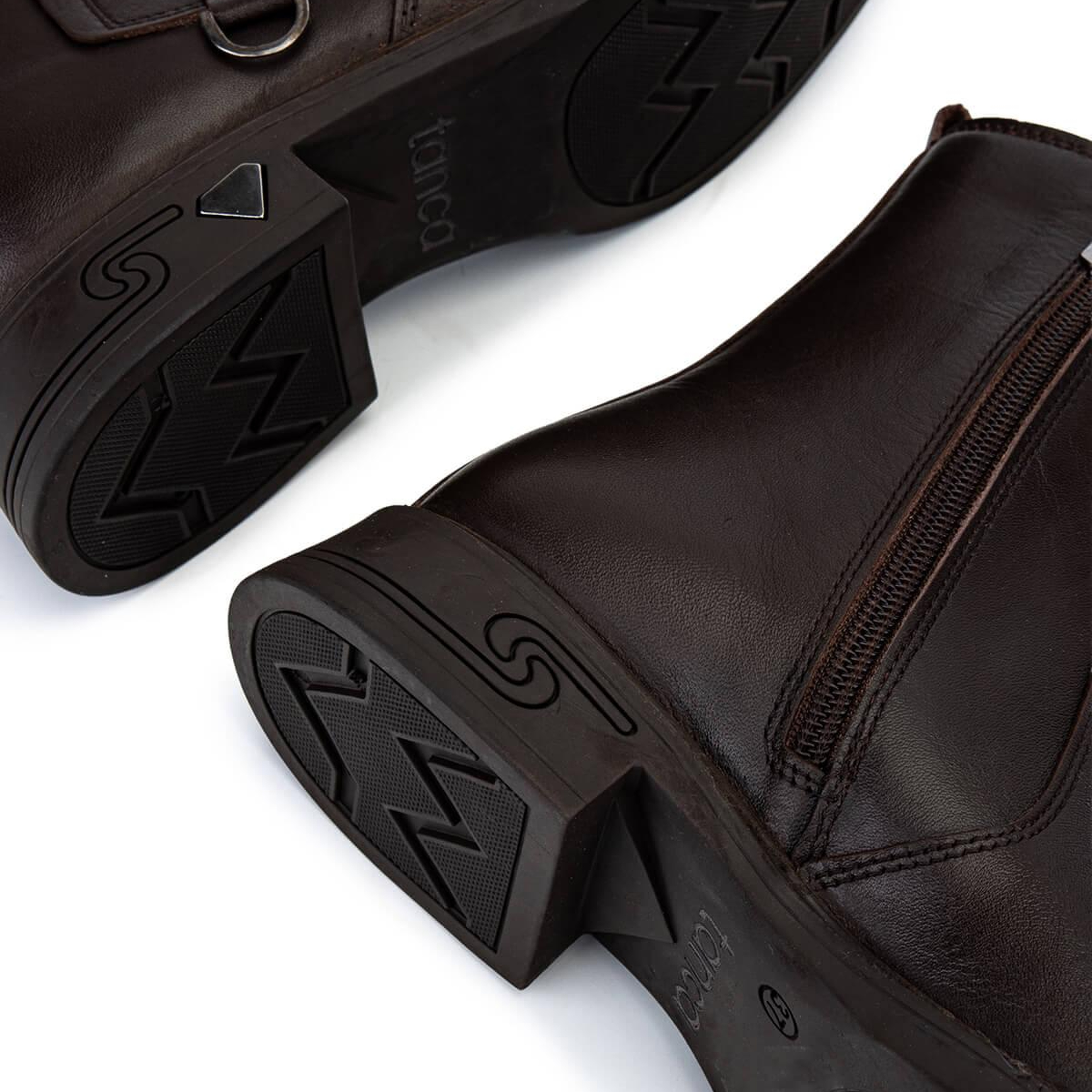 Tamer Tanca Kadın Hakiki Deri Kahverengi Topuklu Bot