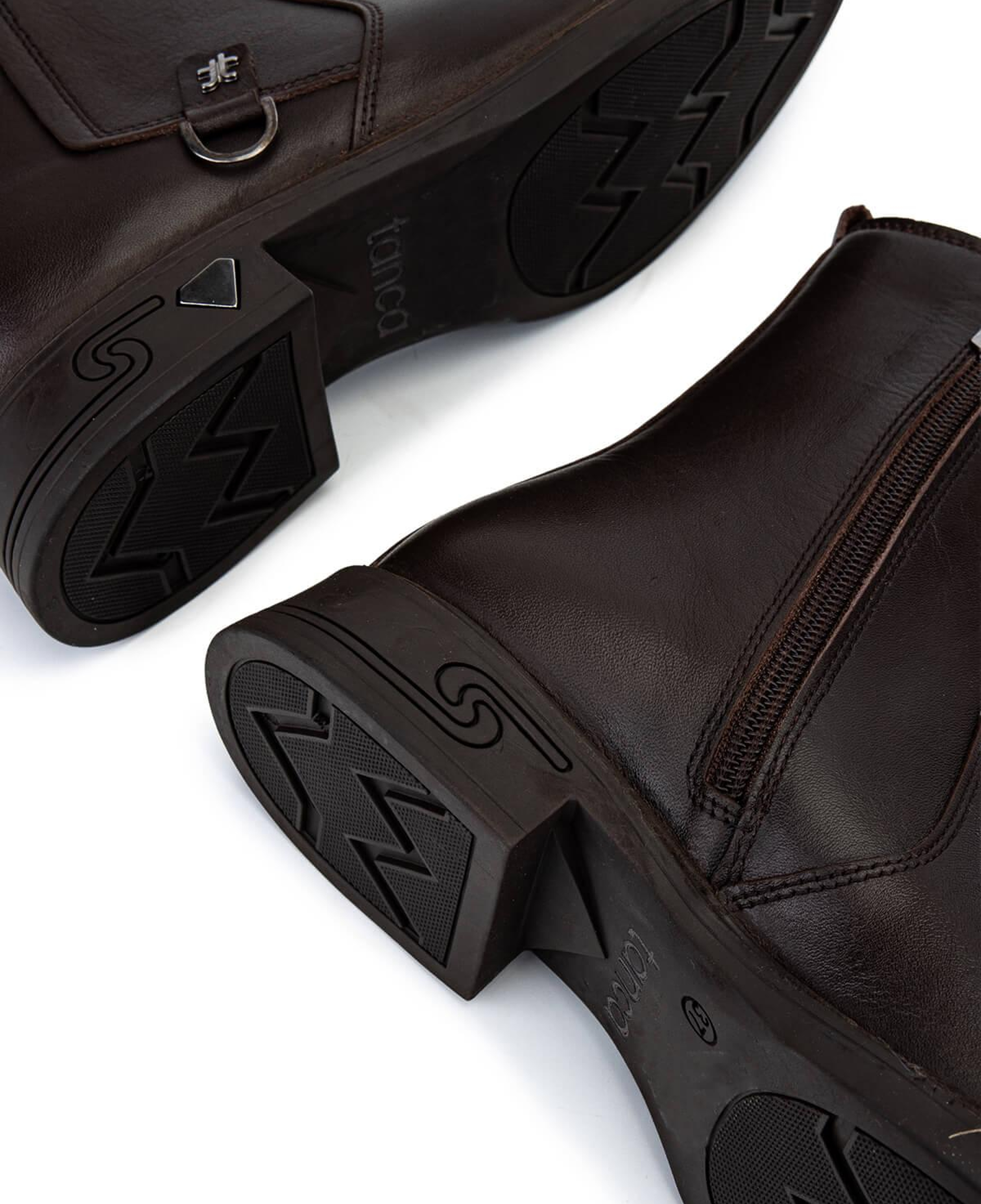 Tamer Tanca Kadın Hakiki Deri Kahverengi Topuklu Bot