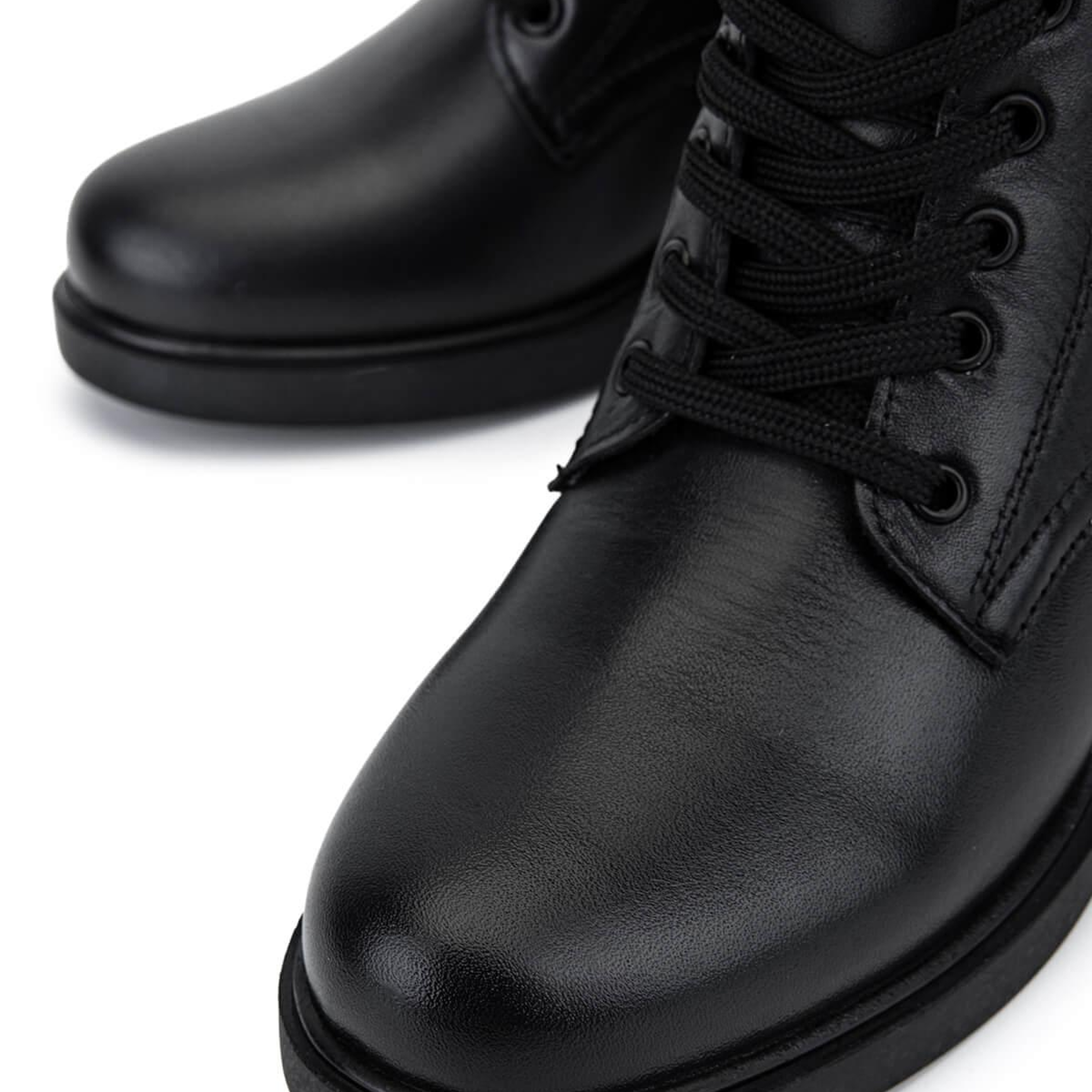 Tamer Tanca Kadın Hakiki Deri Siyah Deri Topuklu Bot