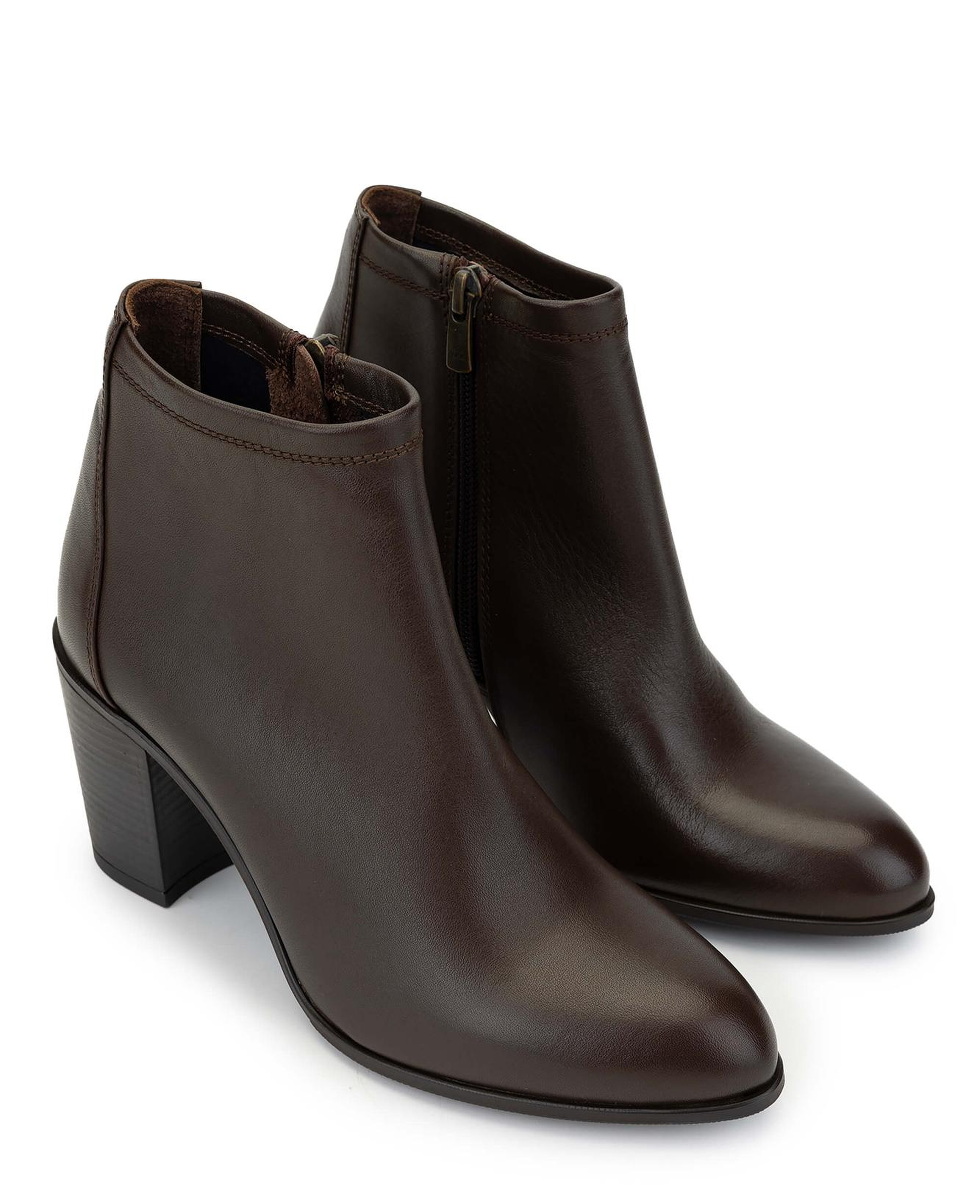 Tamer Tanca Kadın Hakiki Deri Kahverengi Topuklu Bot