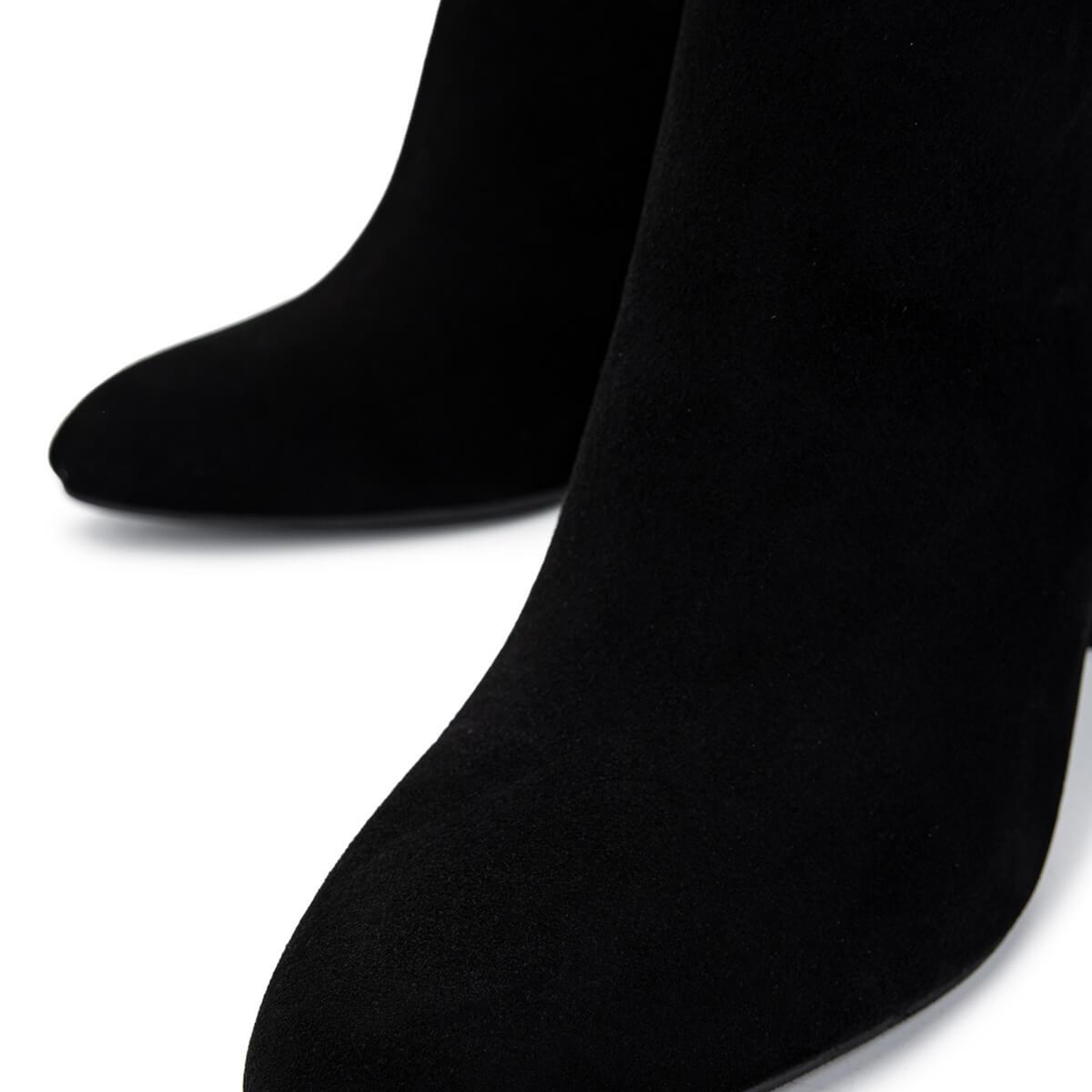 Tamer Tanca Kadın Hakiki Deri Siyah Süet Topuklu Bot