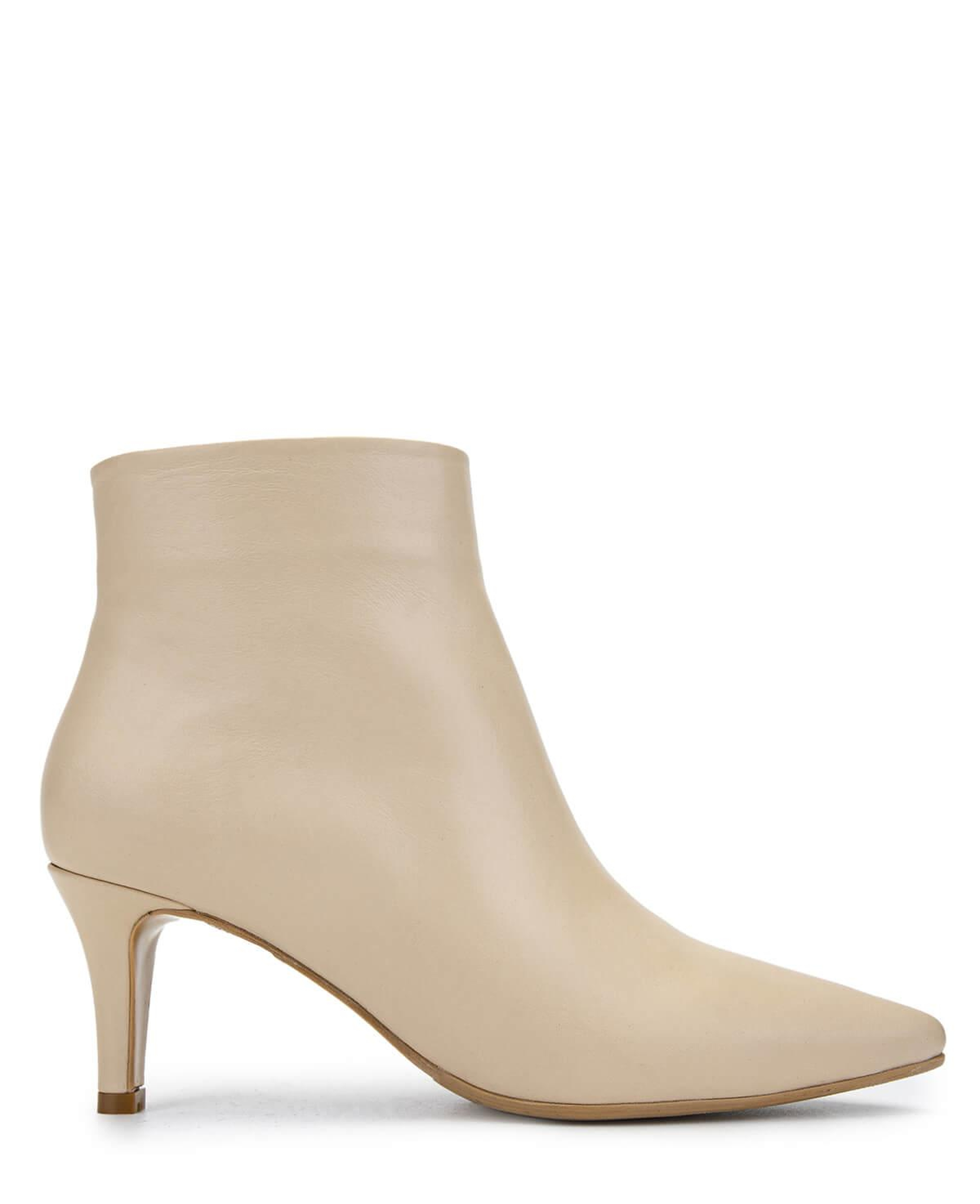 Tamer Tanca Kadın Hakiki Deri  Bej Topuklu Bot