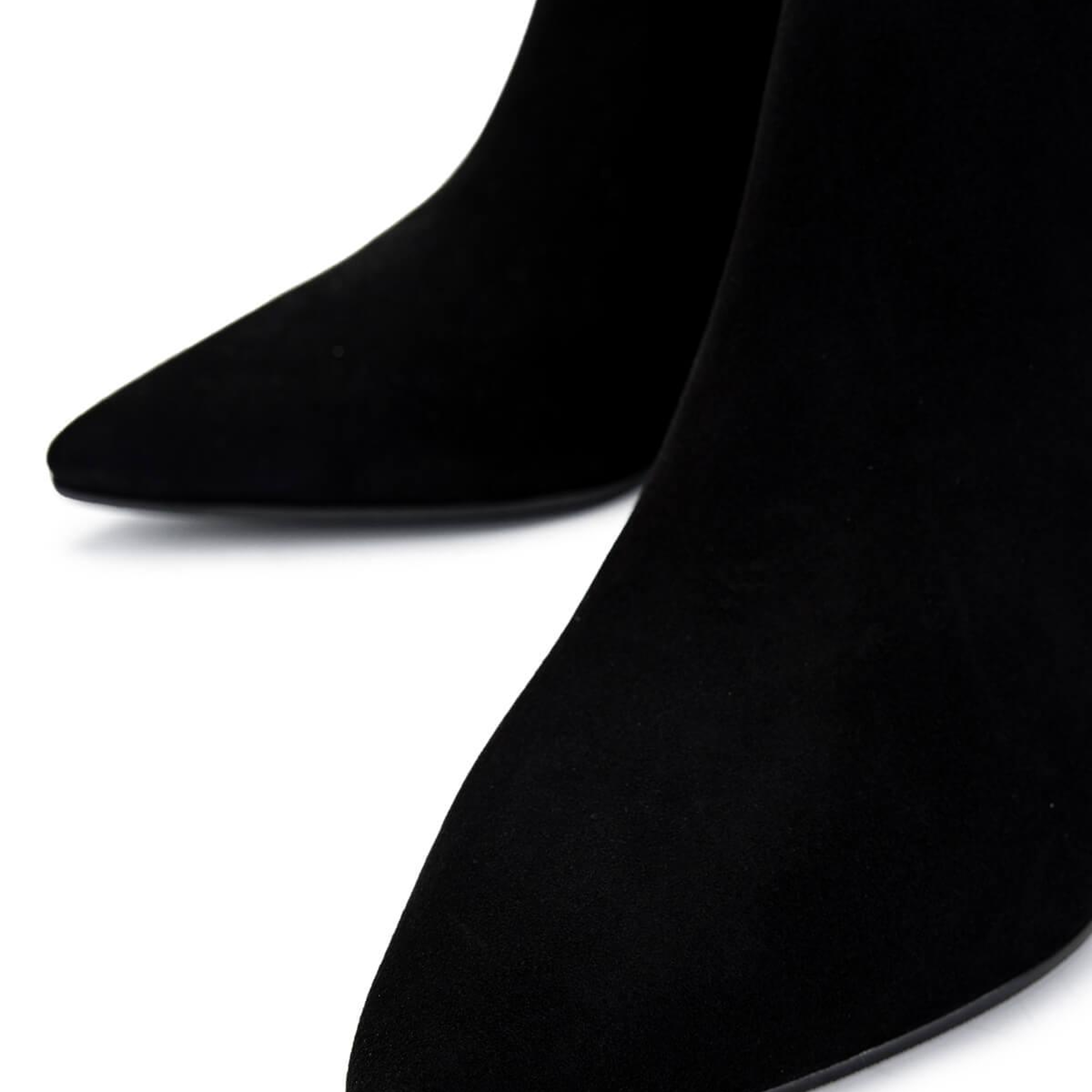 Tamer Tanca Kadın Hakiki Deri Siyah Süet Topuklu Bot