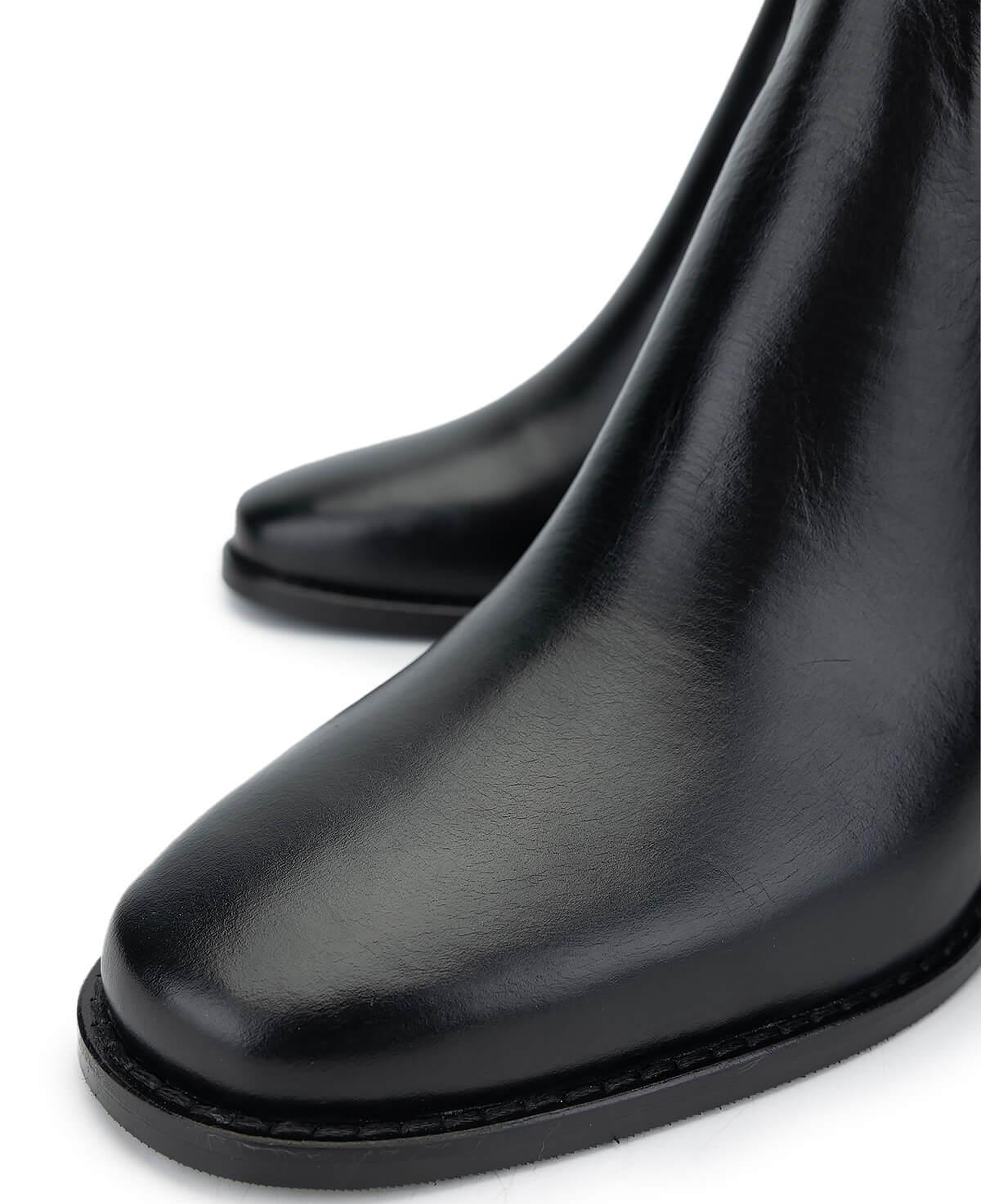 Tamer Tanca Kadın Hakiki Deri Siyah Deri Topuklu Bot