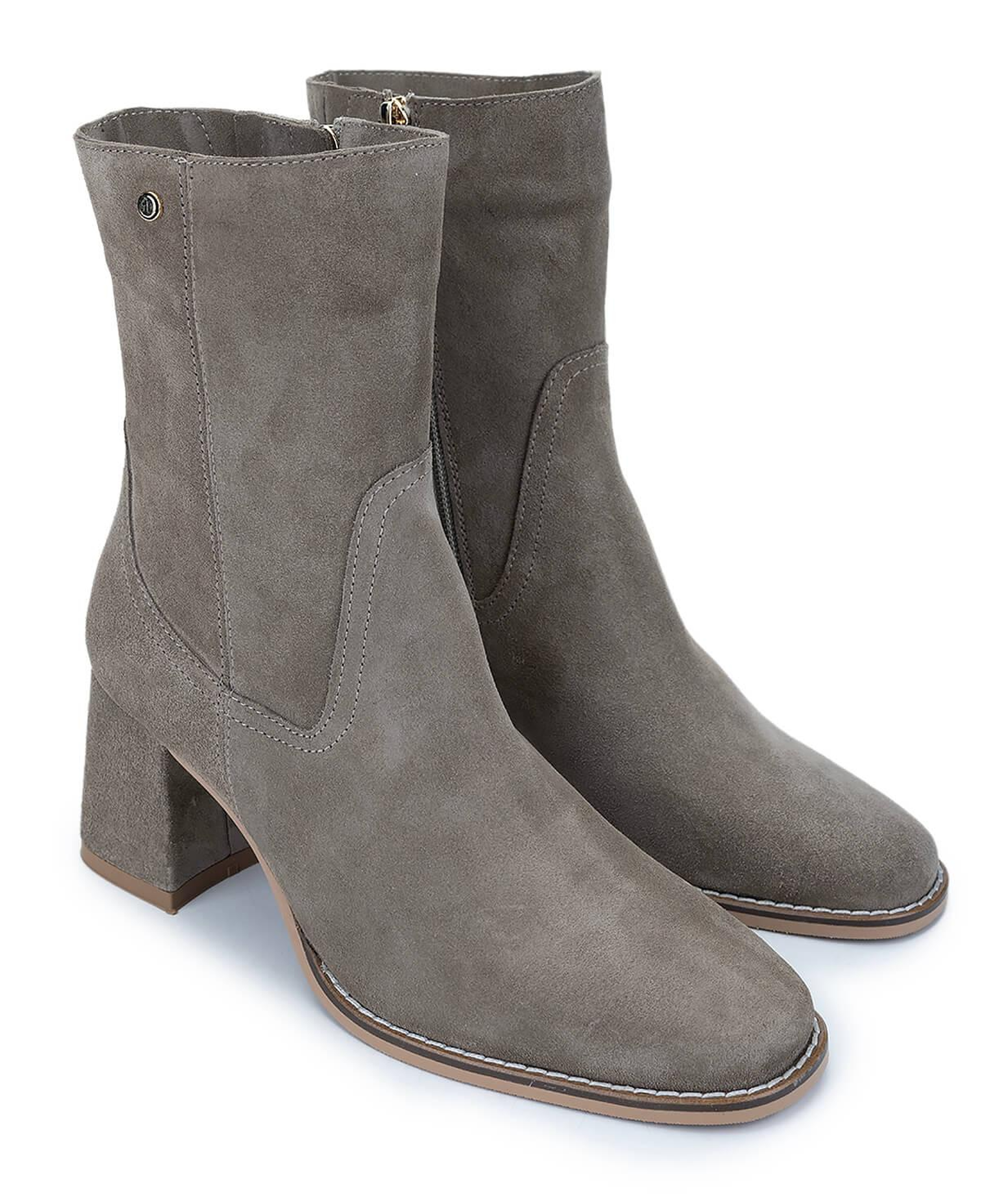 Tamer Tanca Kadın Hakiki Deri Vizon Süet Topuklu Bot