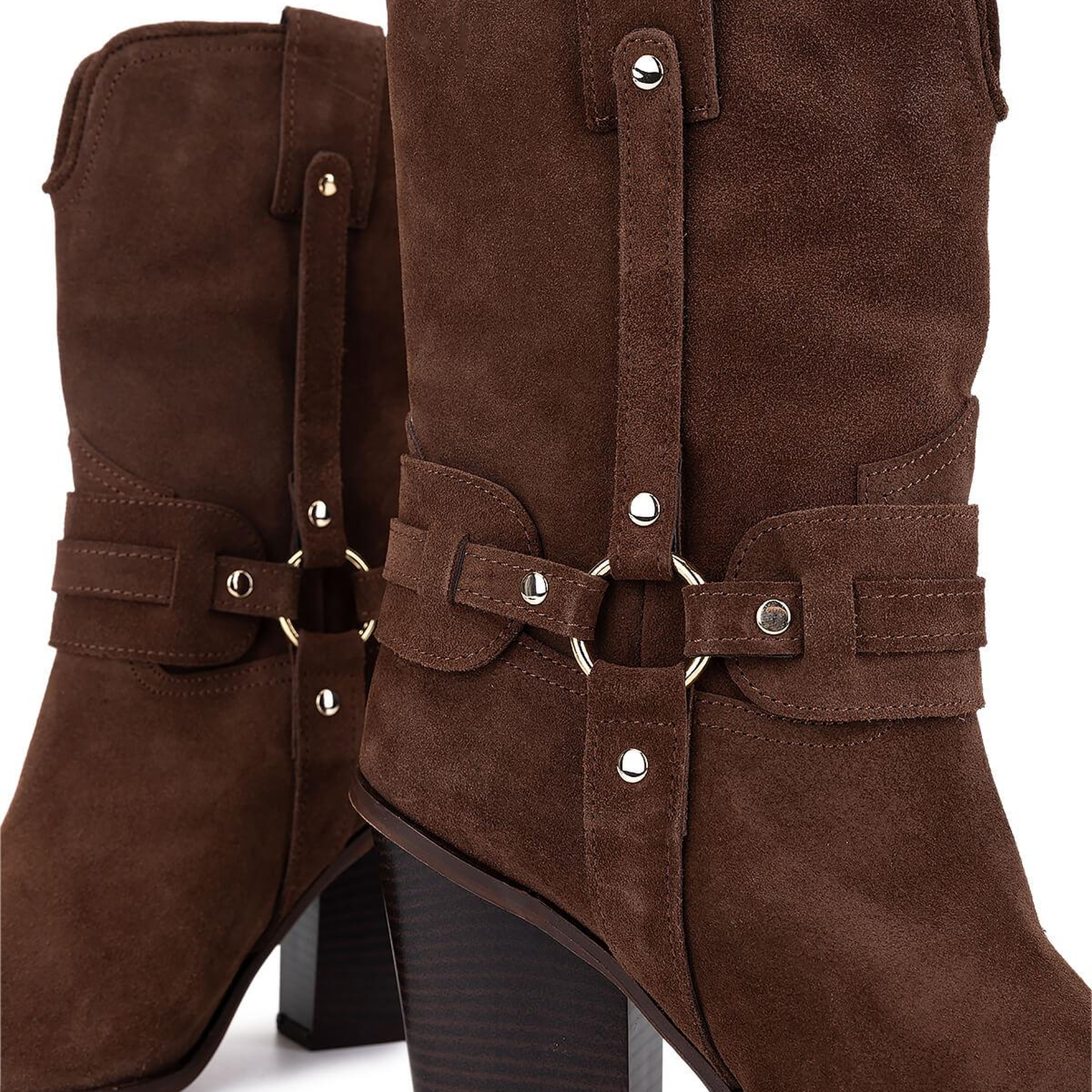 Tamer Tanca Kadın Hakiki Deri Kahverengi Topuklu Bot