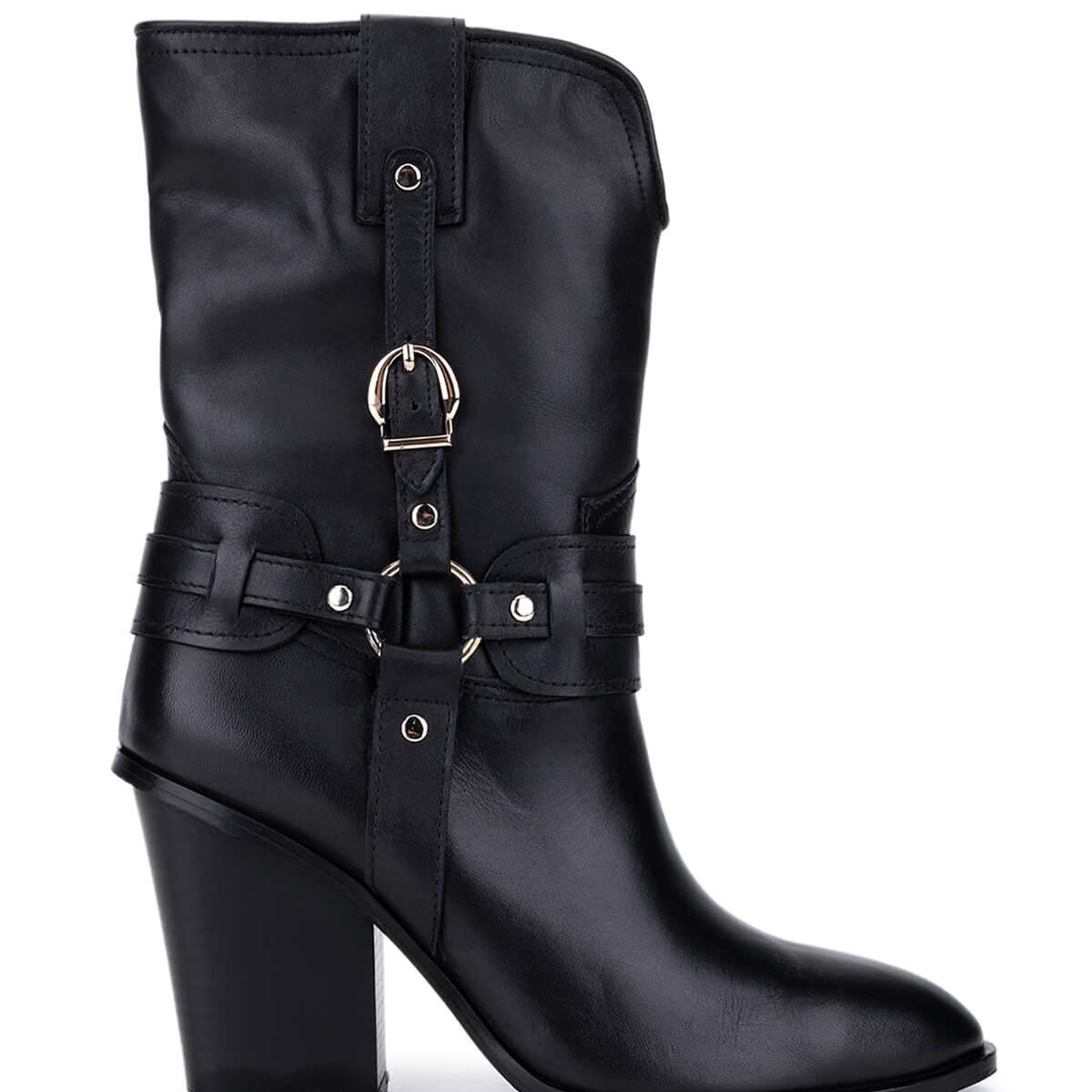 Tamer Tanca Kadın Hakiki Deri Siyah Topuklu Bot