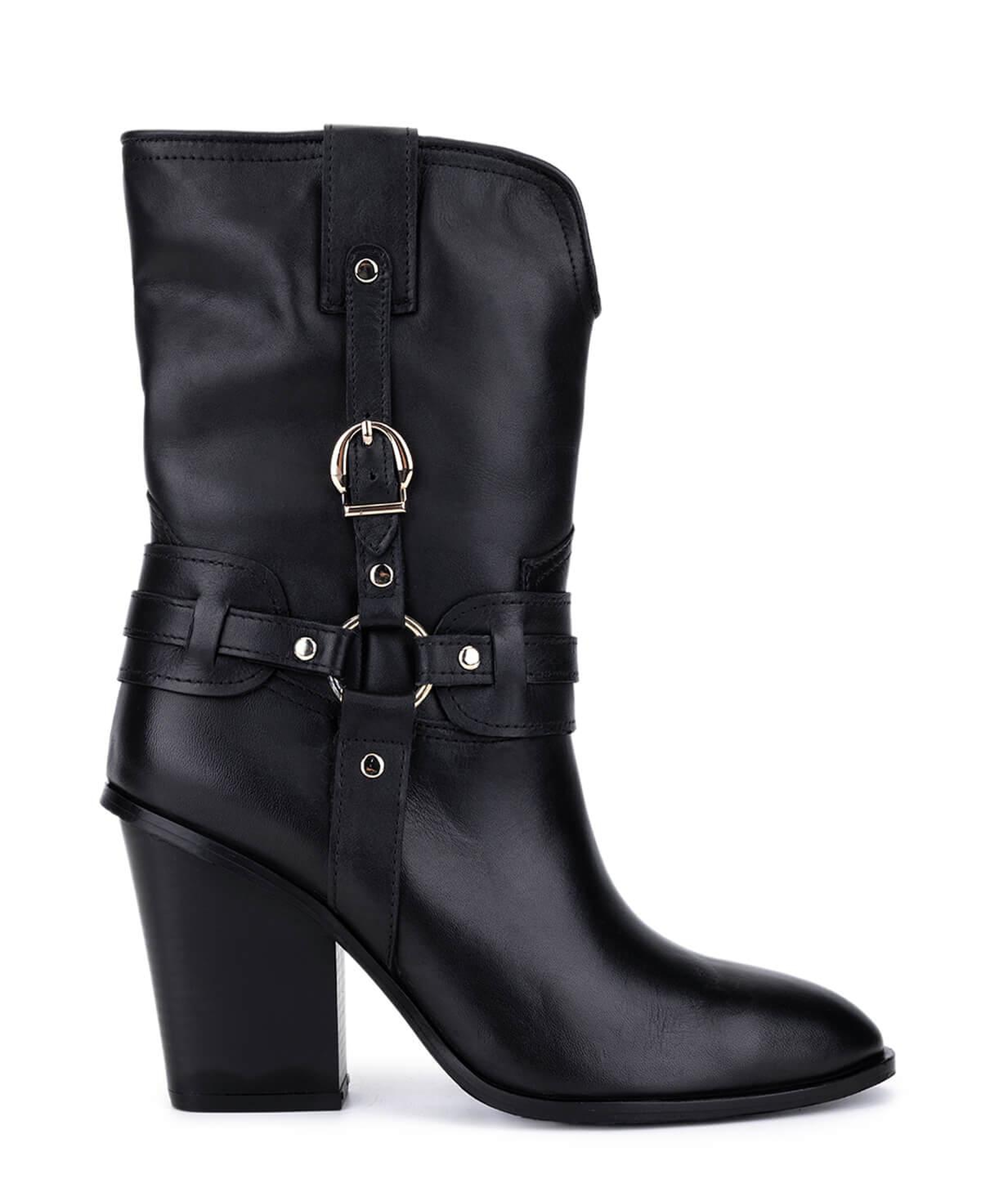 Tamer Tanca Kadın Hakiki Deri Siyah Topuklu Bot