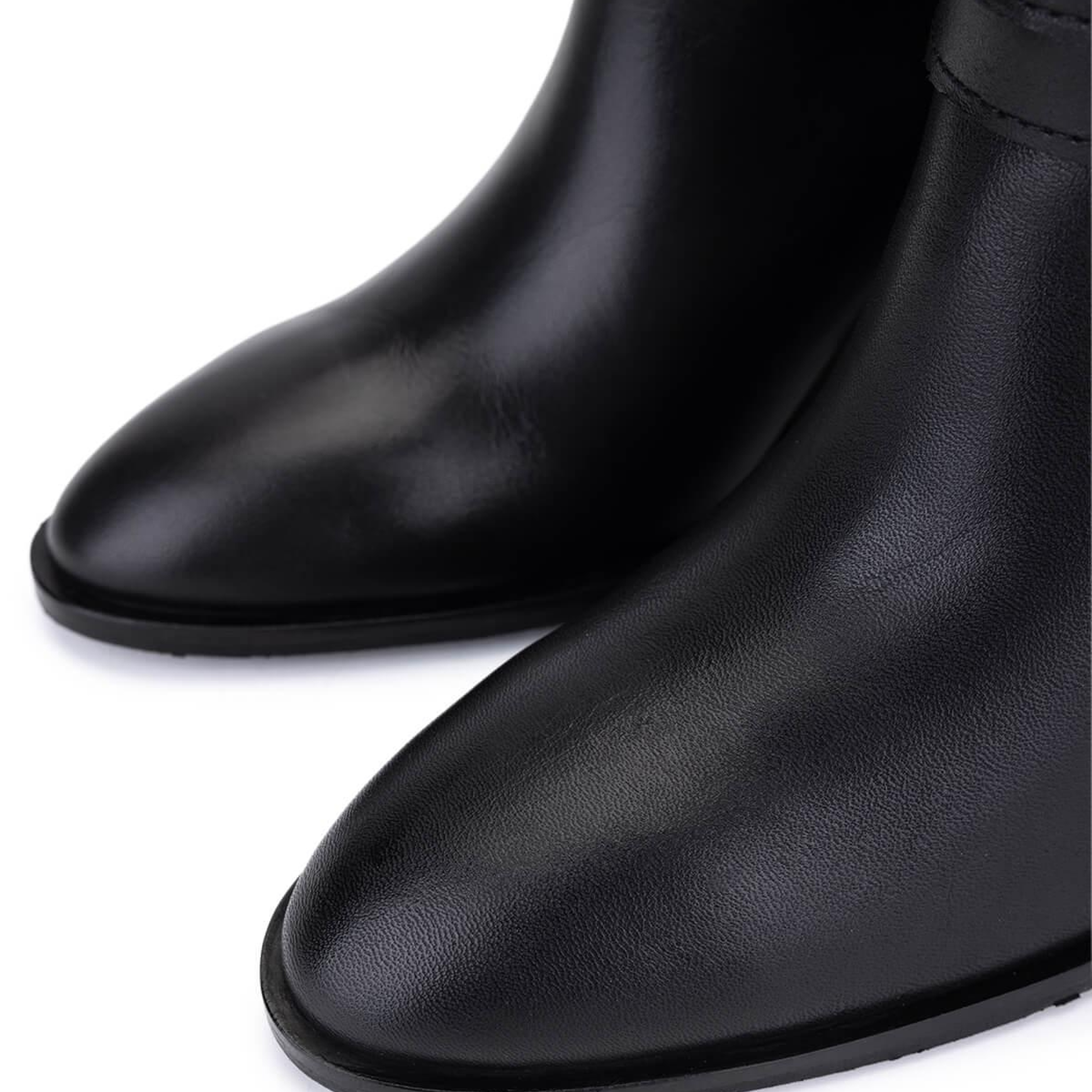 Tamer Tanca Kadın Hakiki Deri Siyah Topuklu Bot