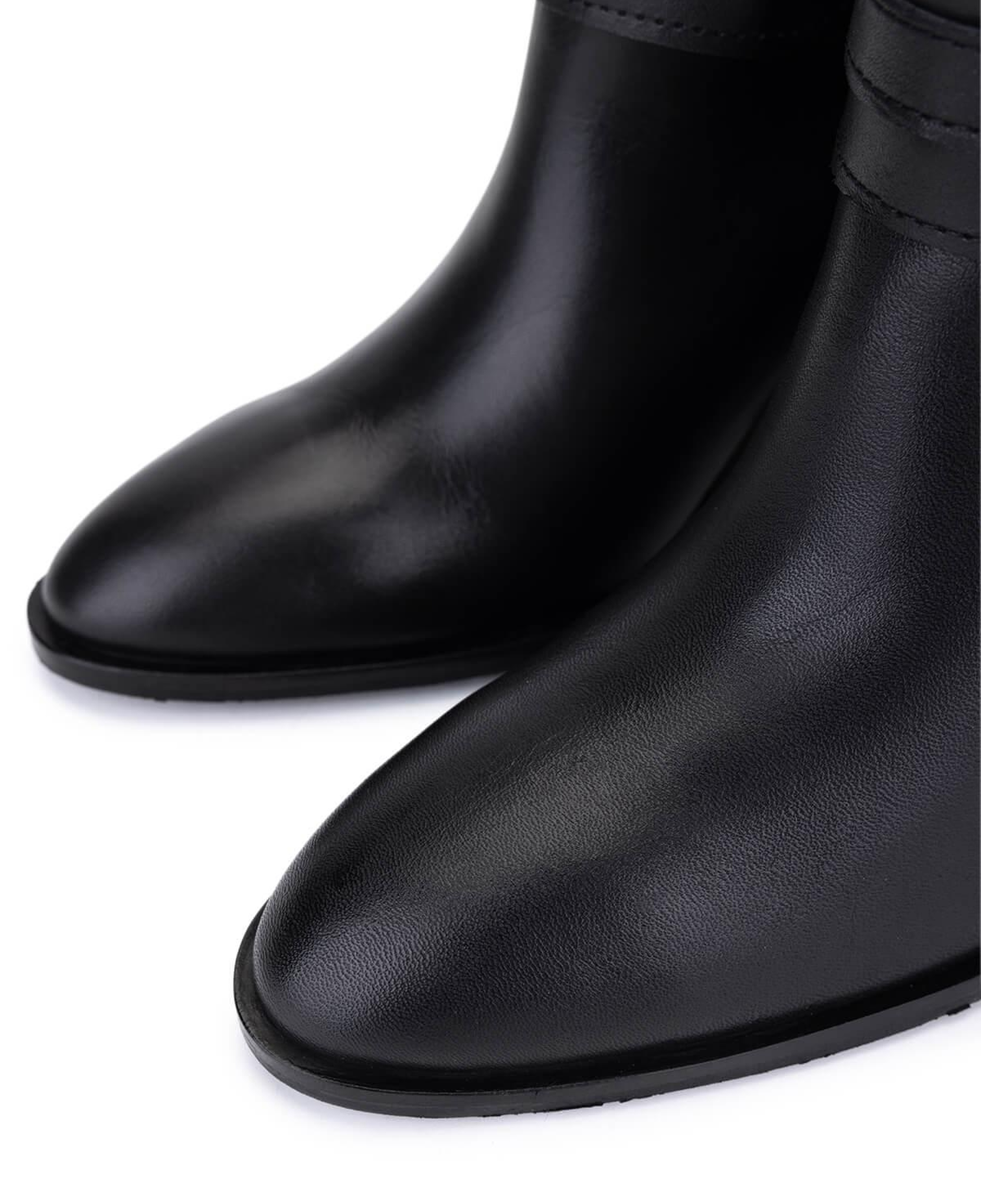 Tamer Tanca Kadın Hakiki Deri Siyah Topuklu Bot