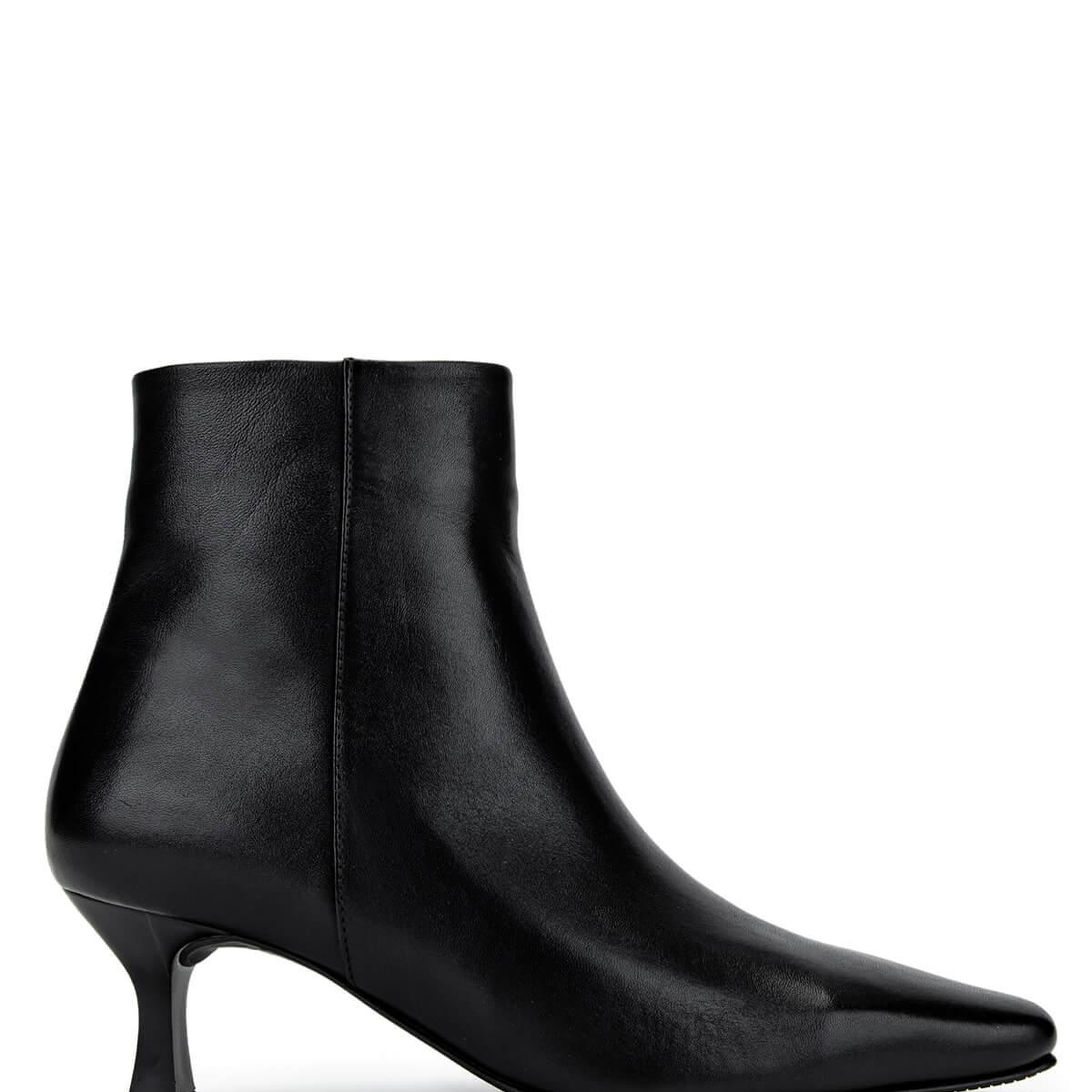Tamer Tanca Kadın Hakiki Deri Siyah Deri Topuklu Bot
