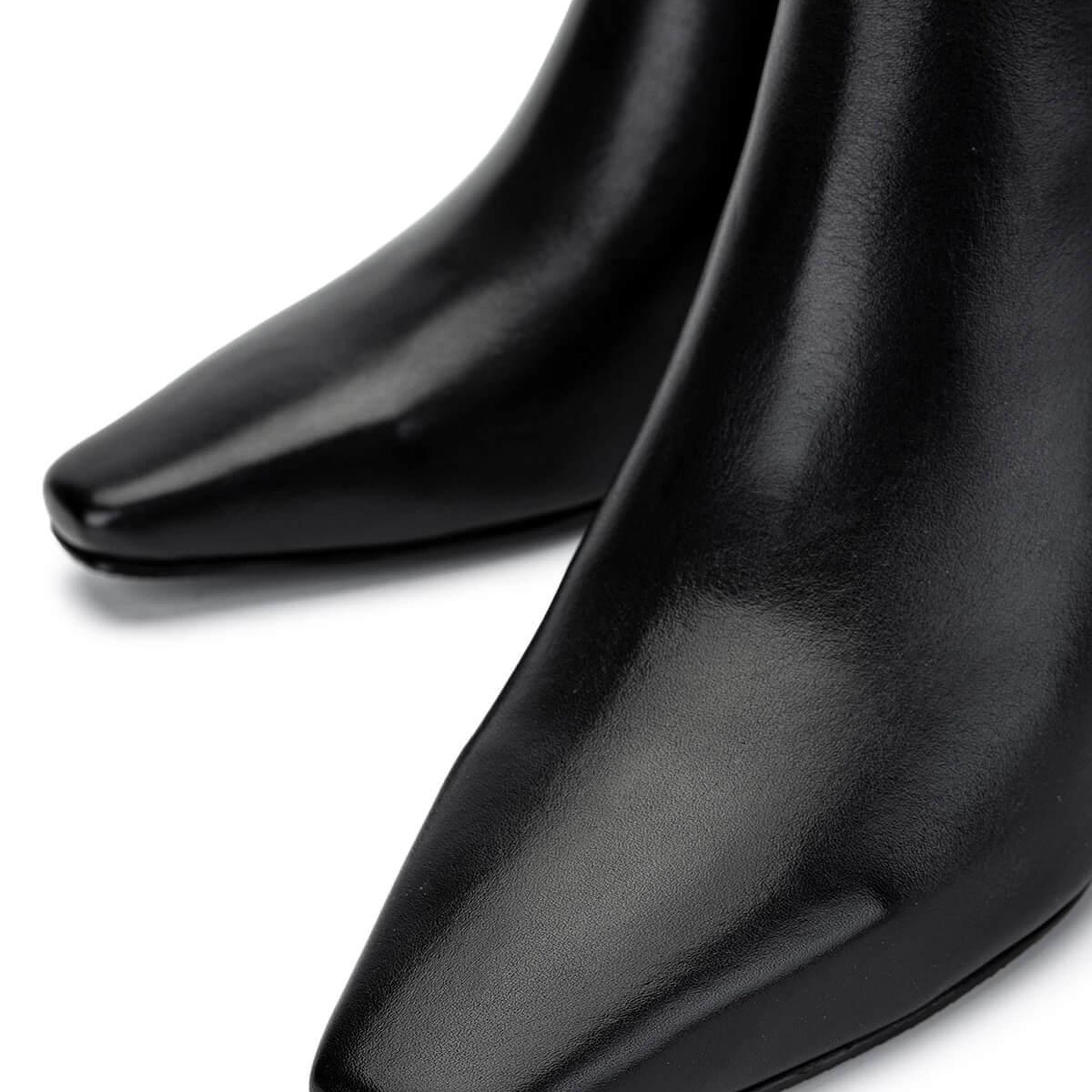 Tamer Tanca Kadın Hakiki Deri Siyah Deri Topuklu Bot