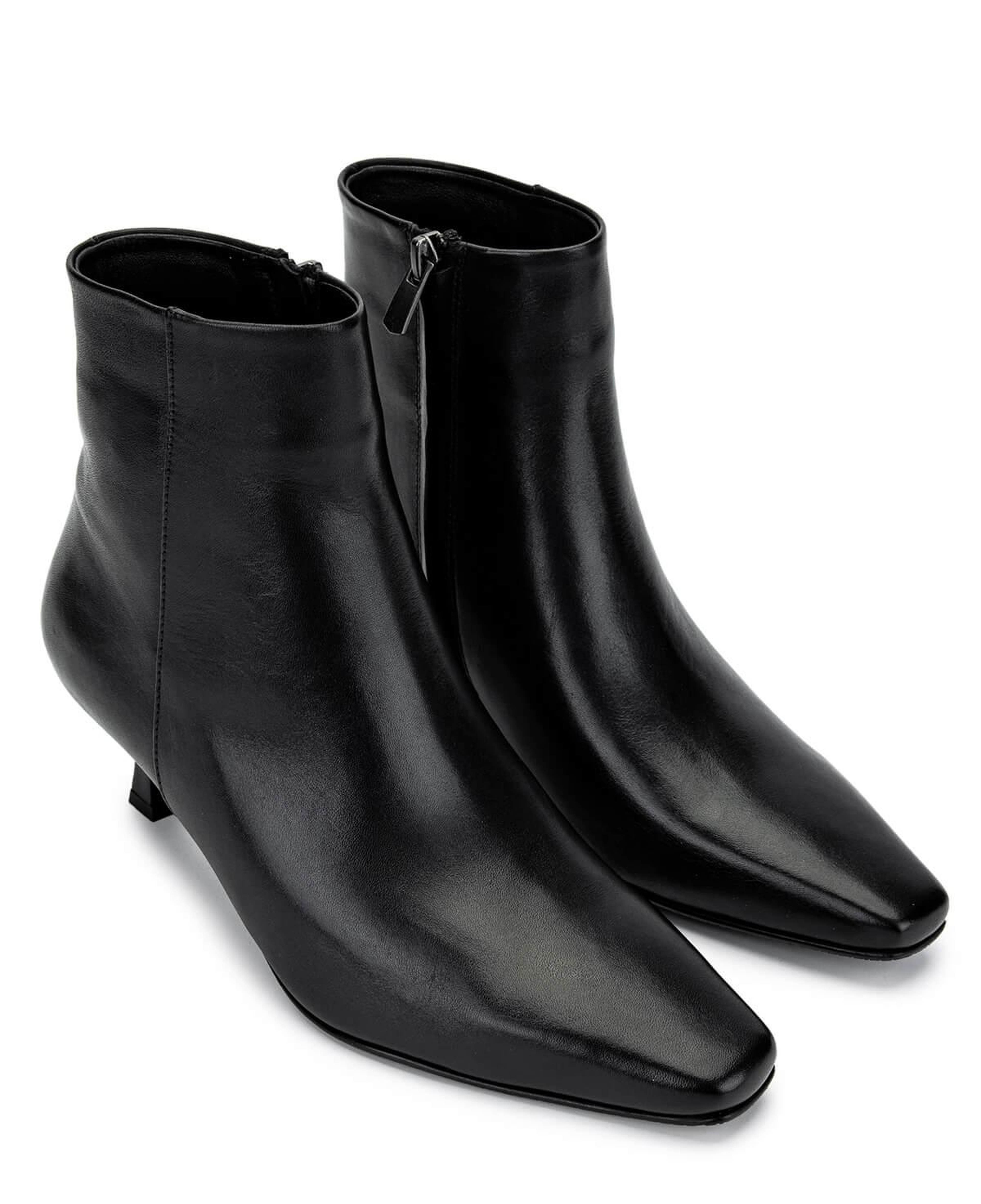 Tamer Tanca Kadın Hakiki Deri Siyah Deri Topuklu Bot