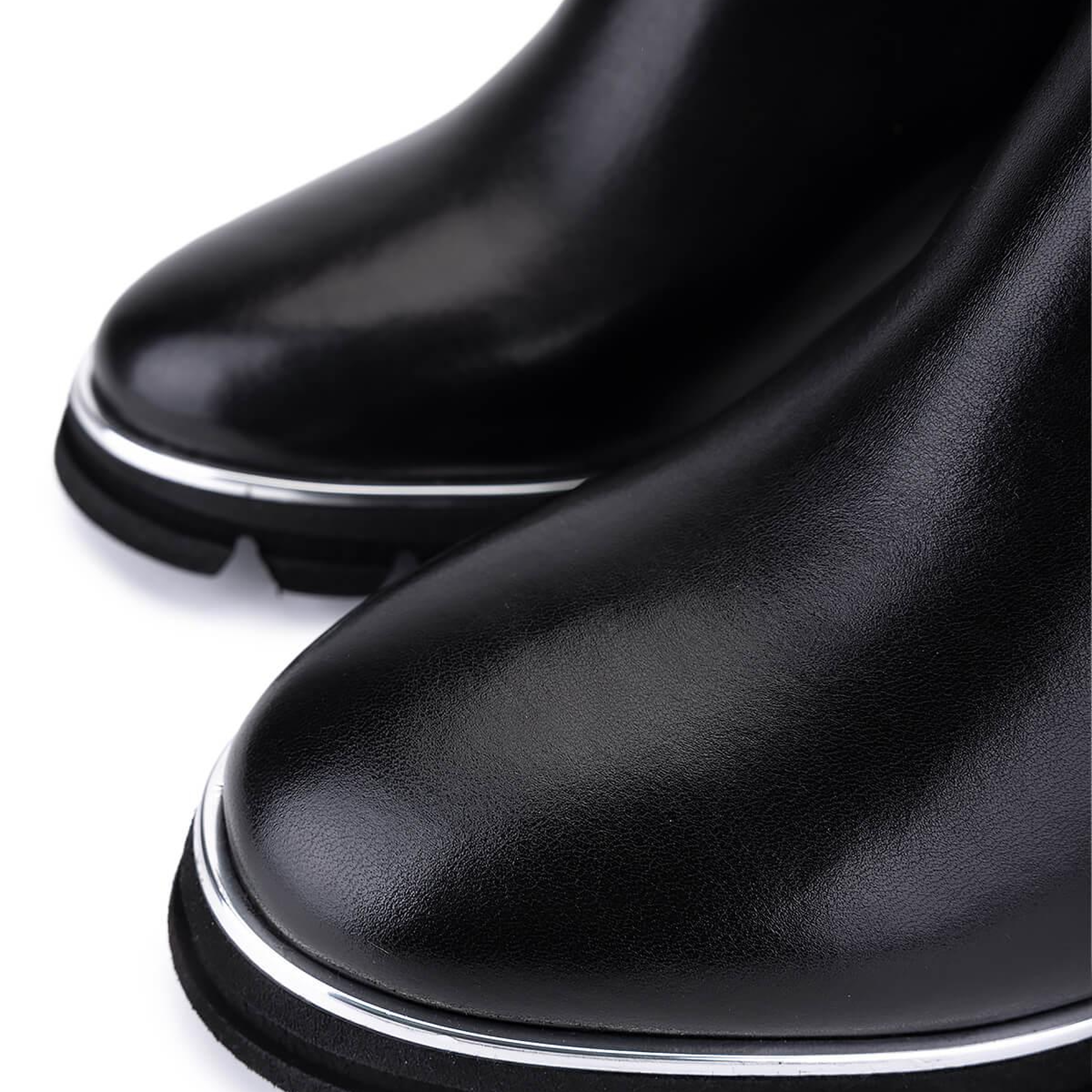 Tamer Tanca Kadın Hakiki Deri Siyah Deri Topuklu Bot