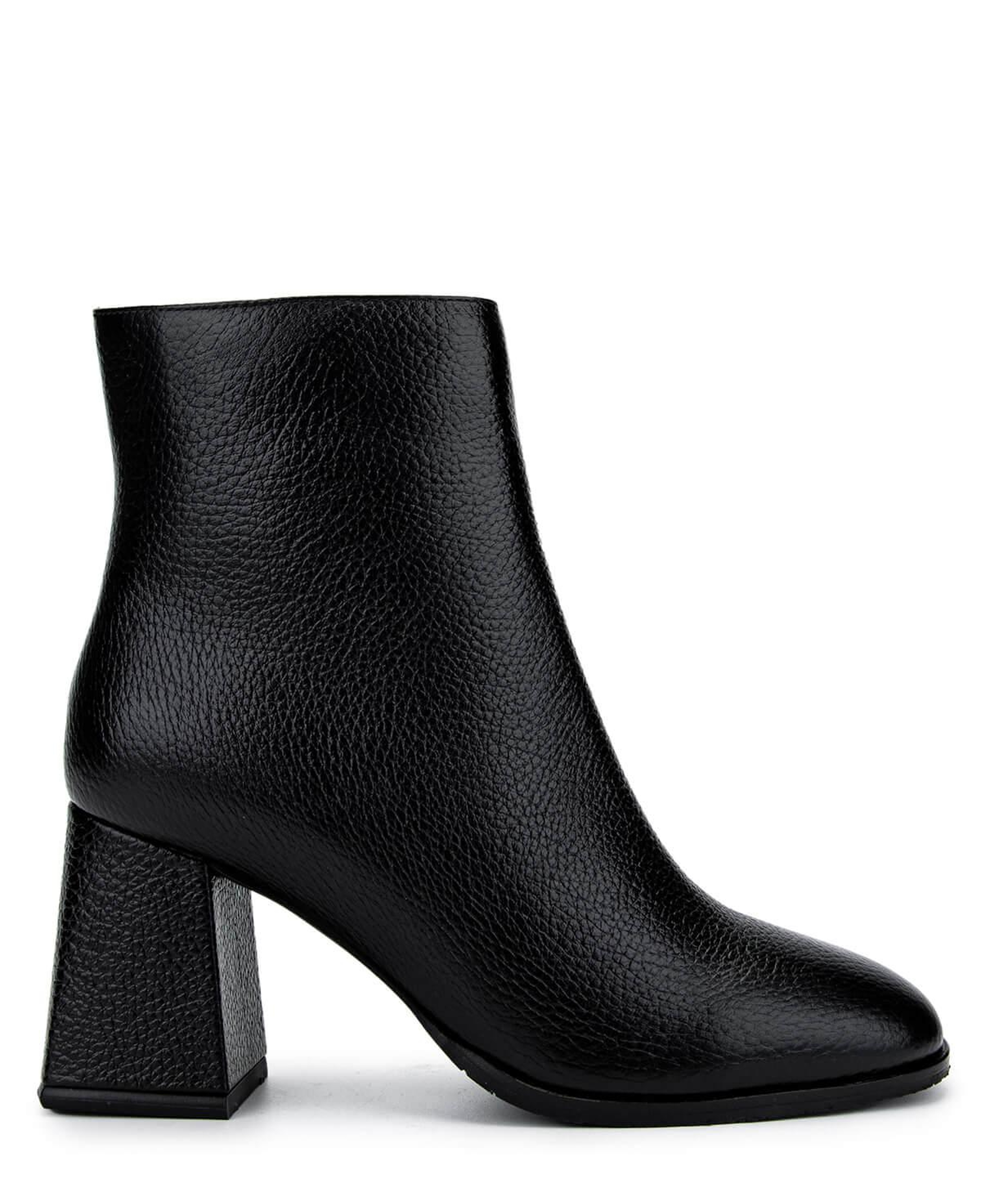 Tamer Tanca Kadın Hakiki Deri Siyah Floter Topuklu Bot