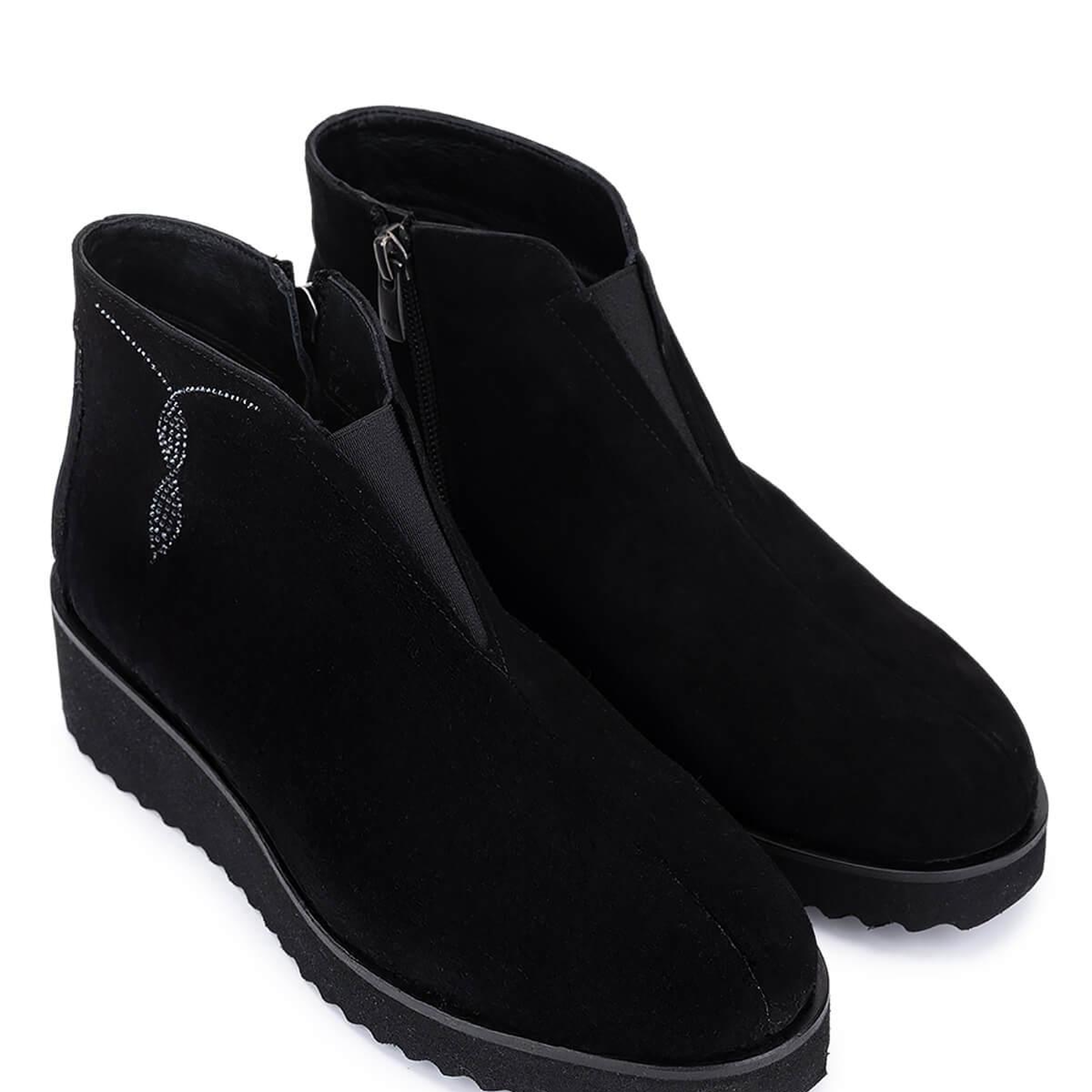 Tamer Tanca Kadın Hakiki Deri Siyah Süet Casual Bot