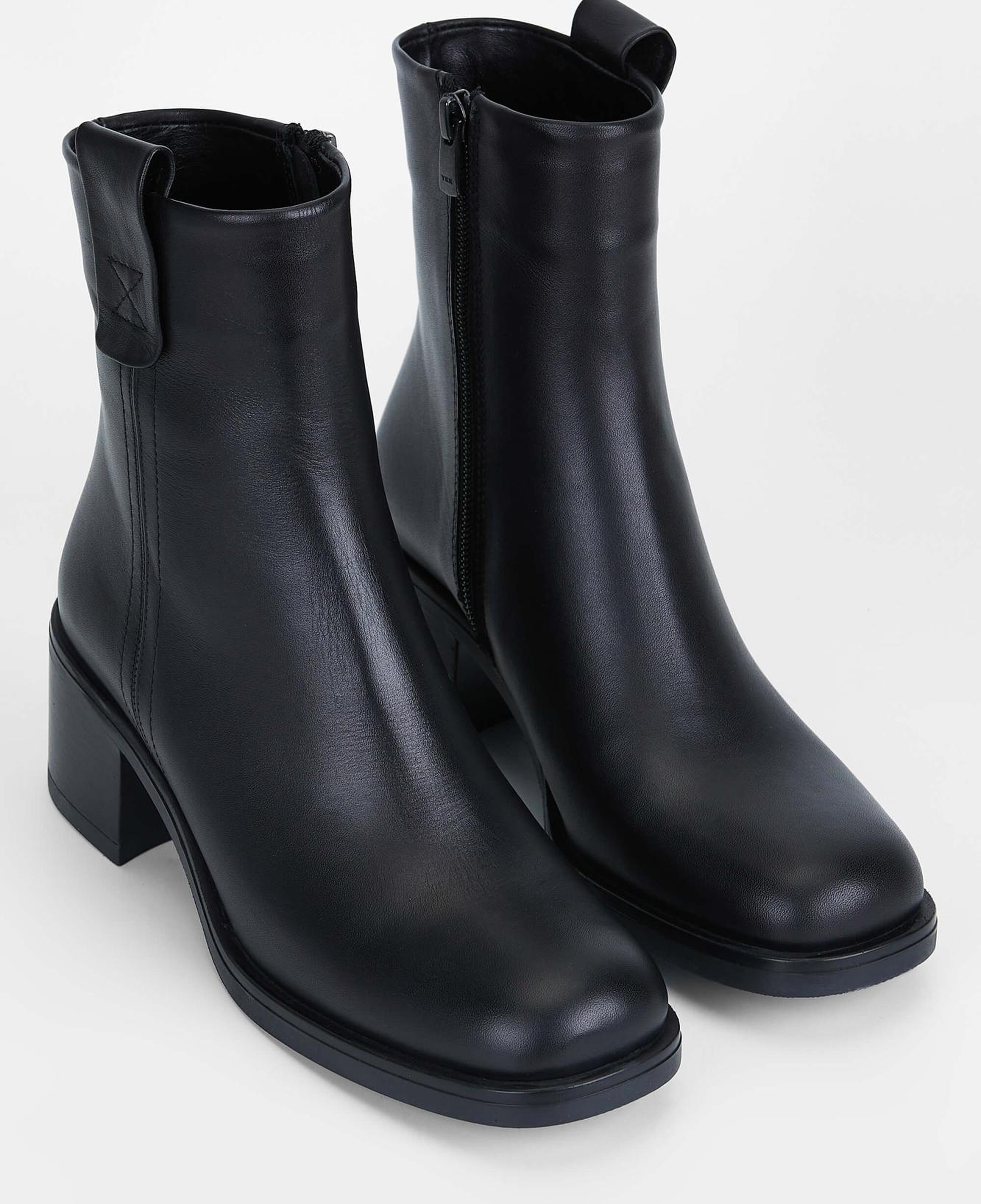 Tamer Tanca Kadın Hakiki Deri Siyah Deri Casual Bot