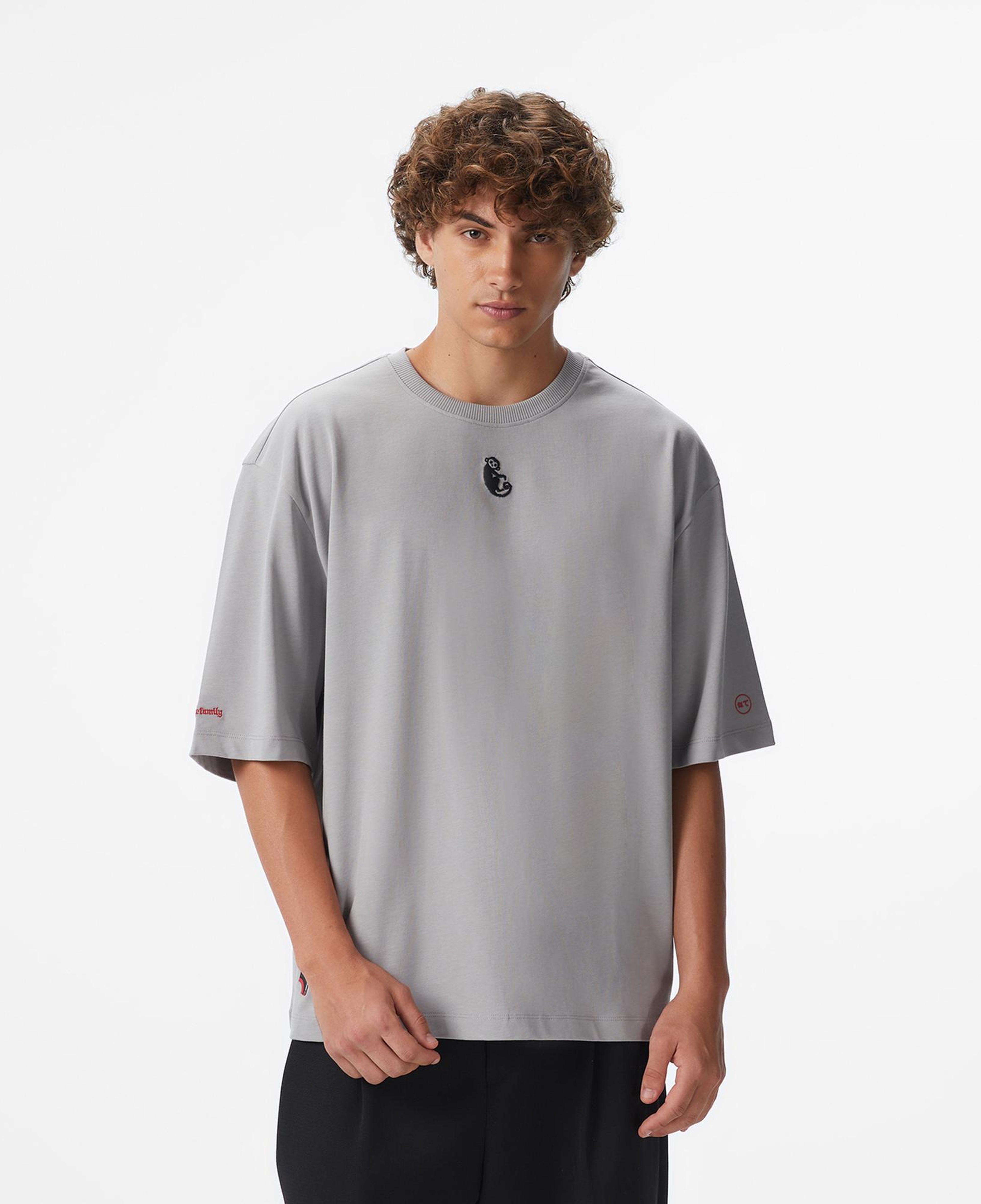 UNITED4 x Monkey Project We Are Family Unisex Gri T-Shirt