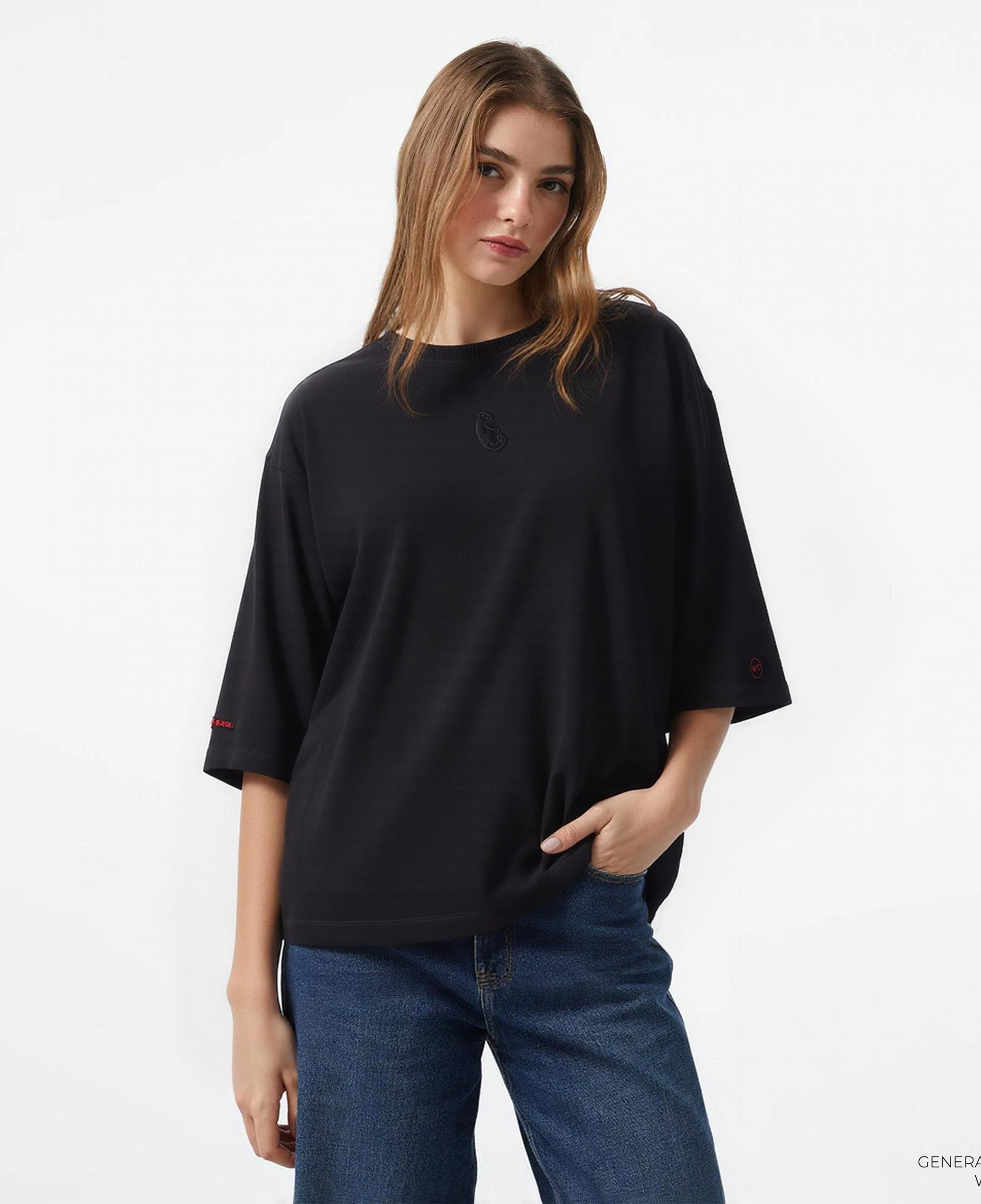 UNITED4 x Monkey Project We Are Family Unisex Siyah T-Shirt