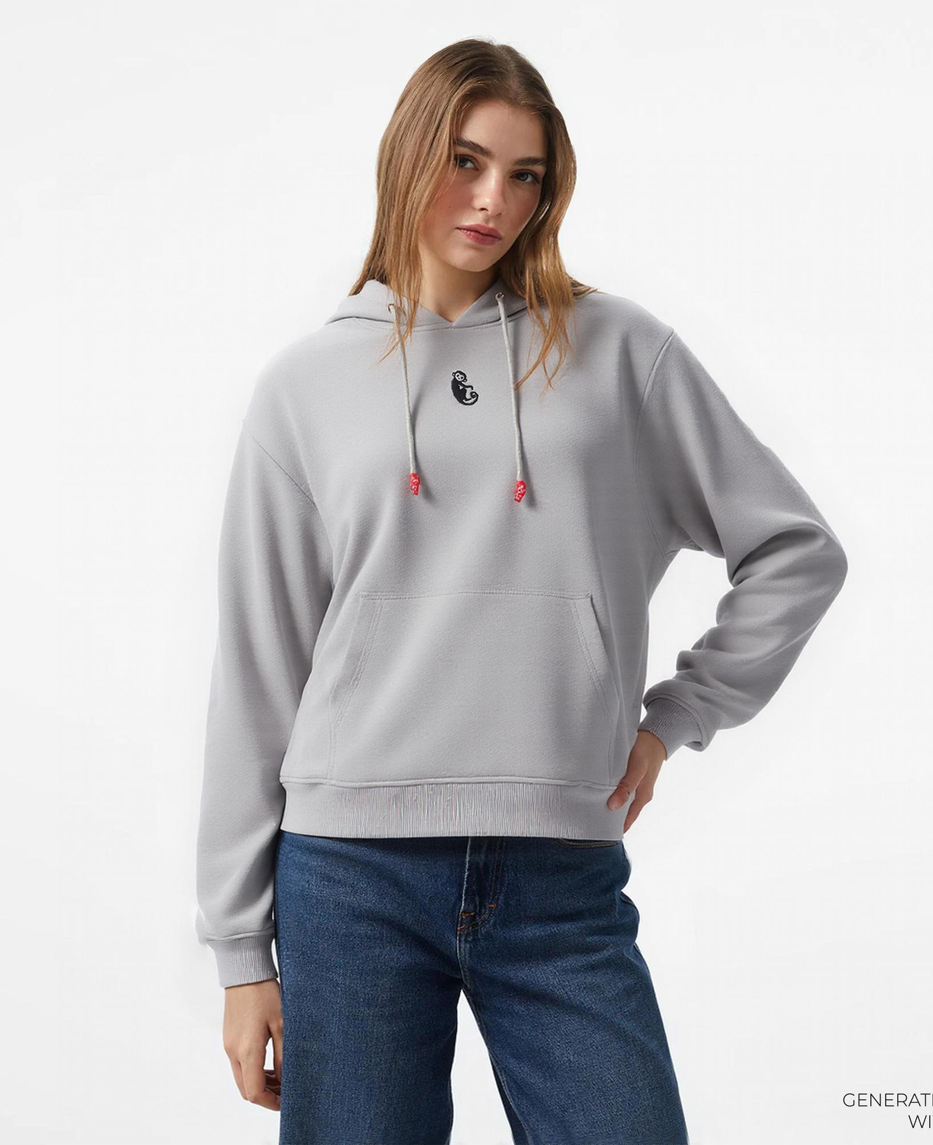 UNITED4 x Monkey Project We Are Family Unisex Gri Sweatshirt