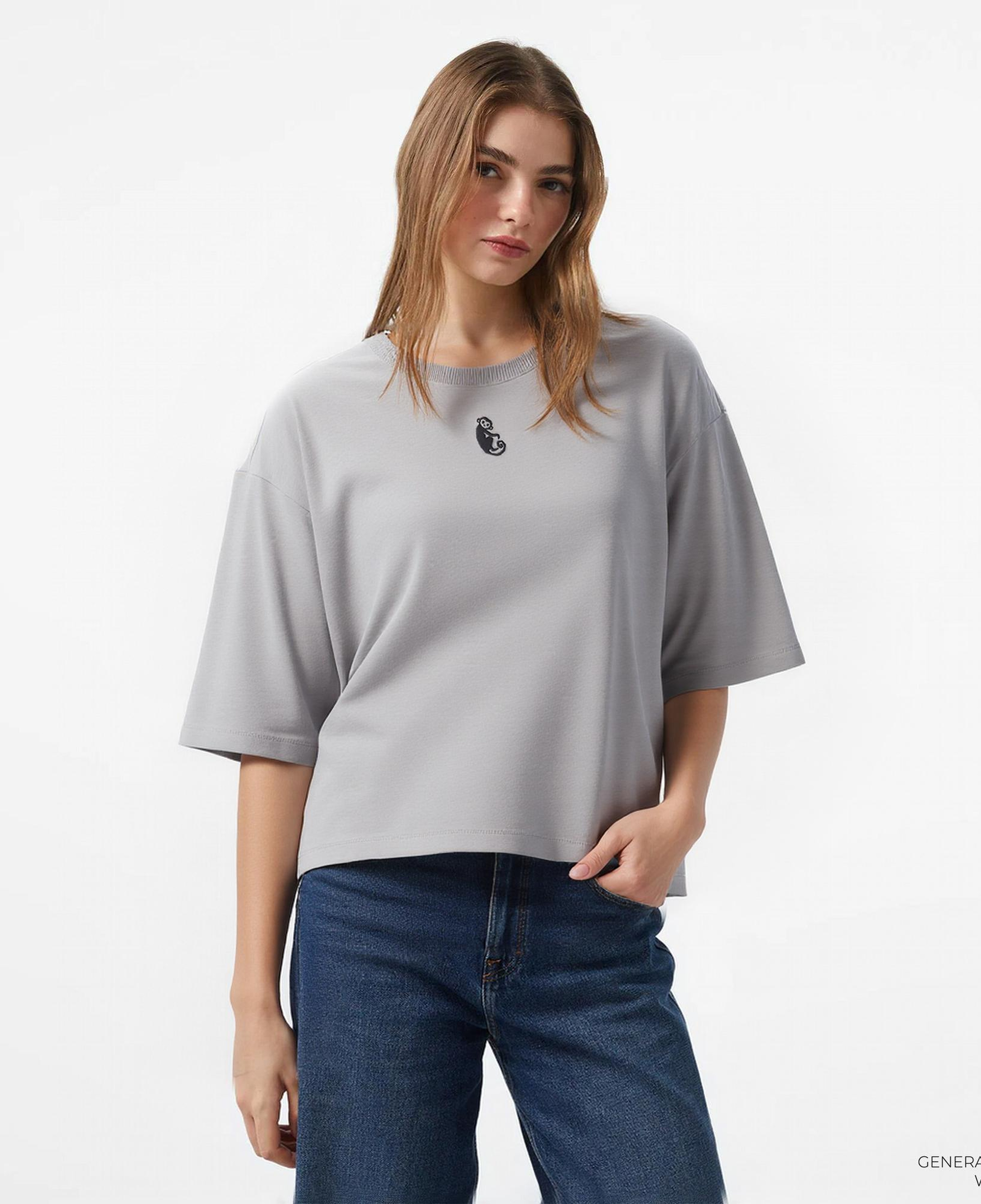 UNITED4 x Monkey Project Where Is The After Party  Unisex Gri T-Shirt