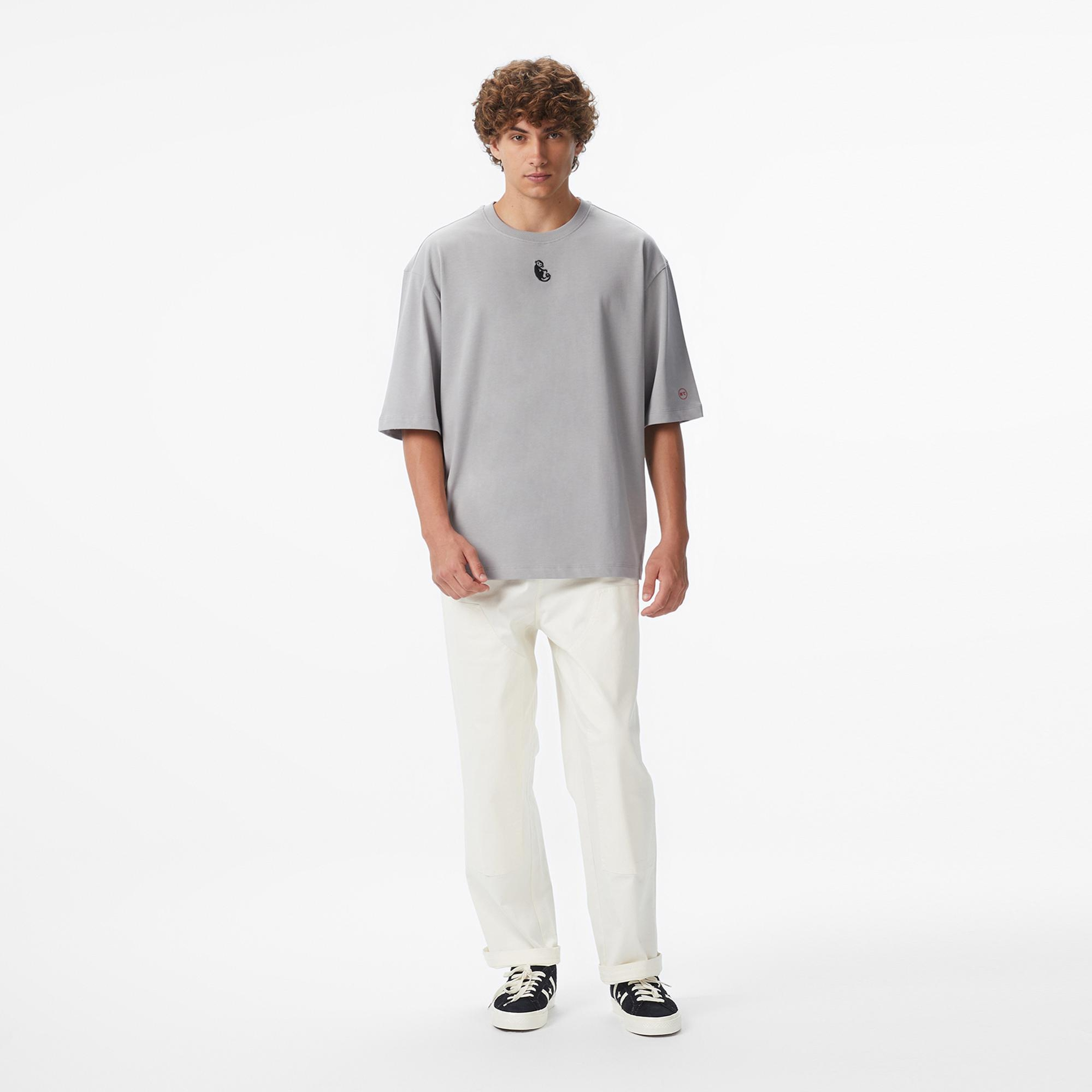 UNITED4 x Monkey Project Where Is The After Party Unisex Gri T-Shirt