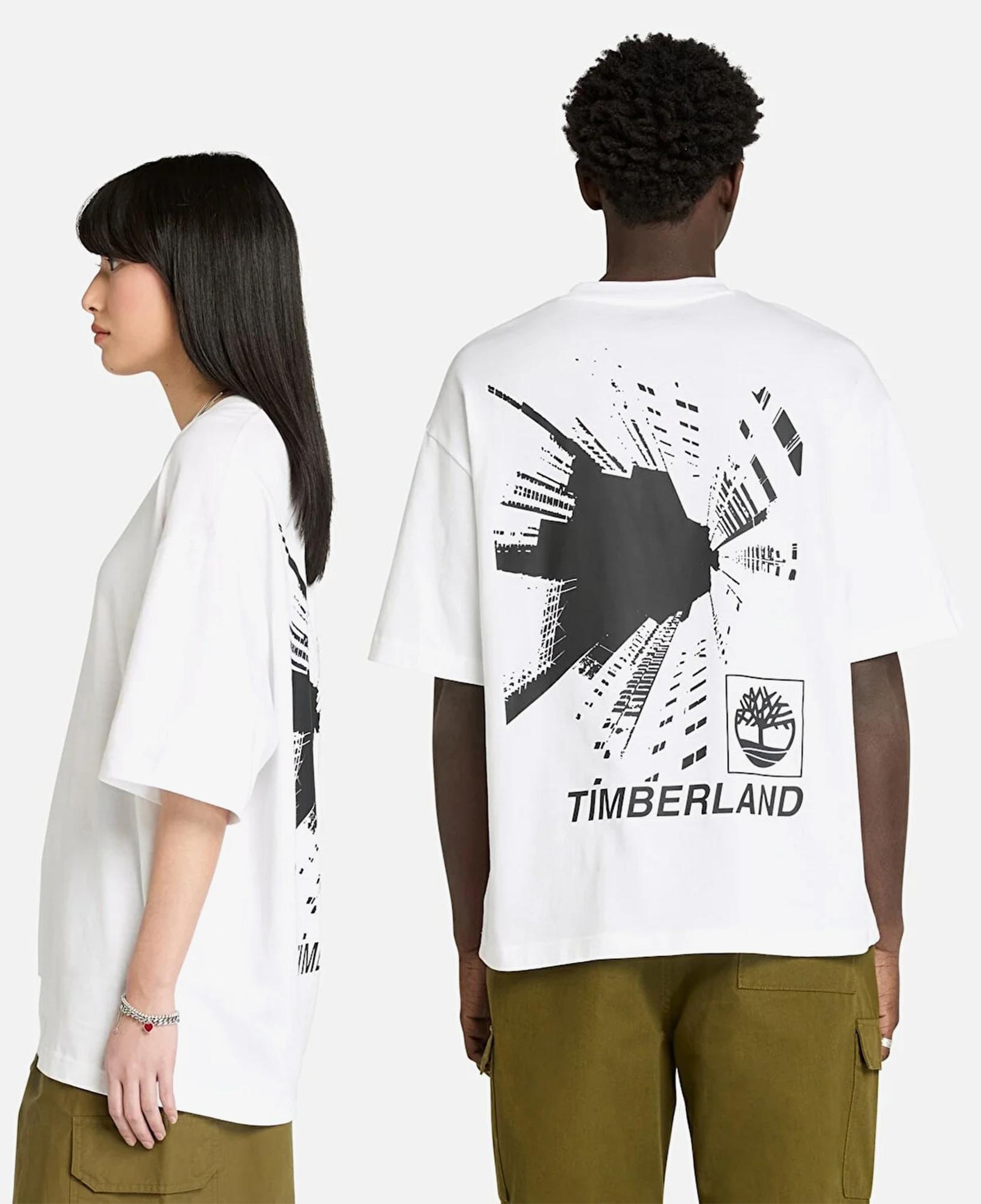 Timberland Building Blocks Erkek Beyaz T-Shirt