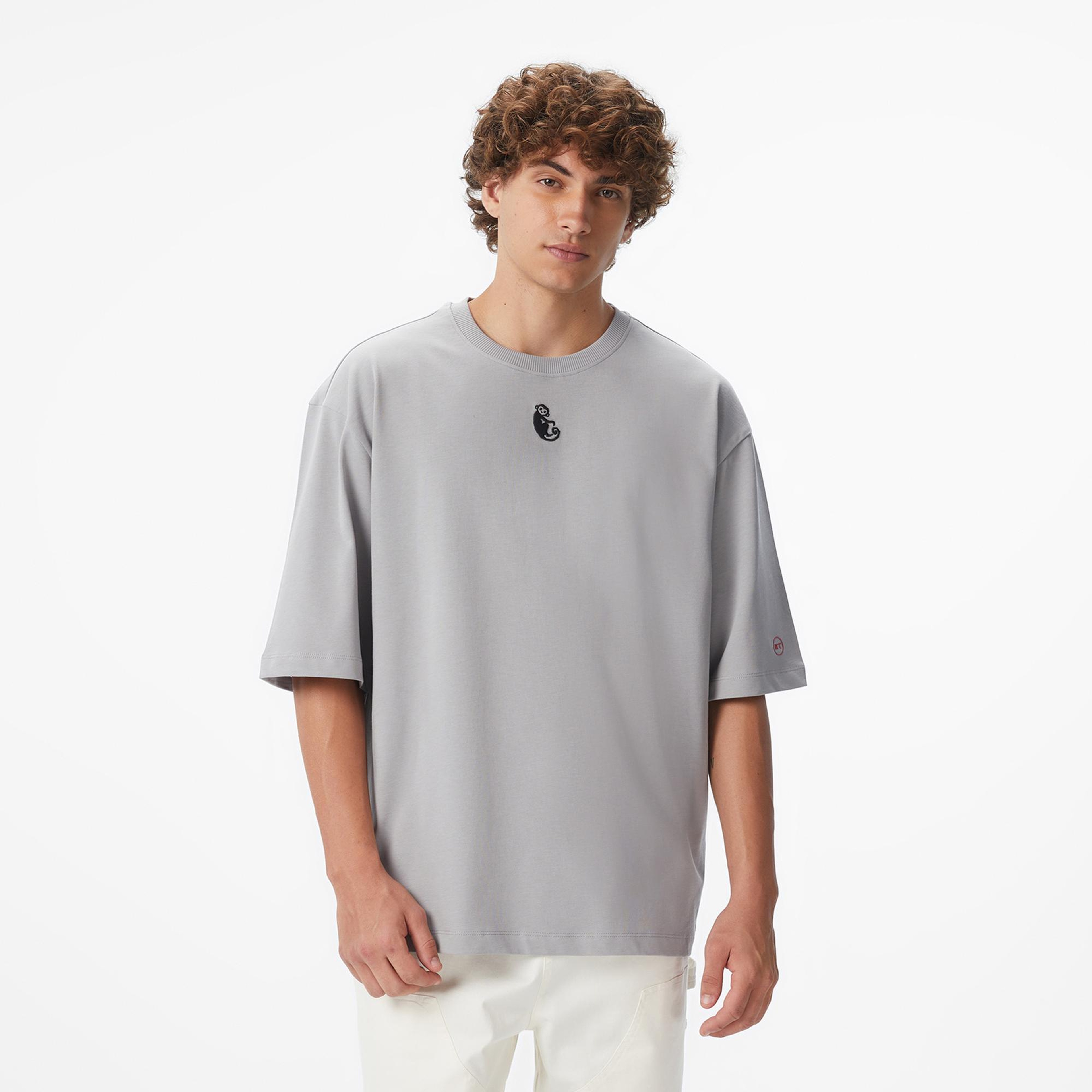 UNITED4 x Monkey Project Where Is The After Party  Unisex Gri T-Shirt