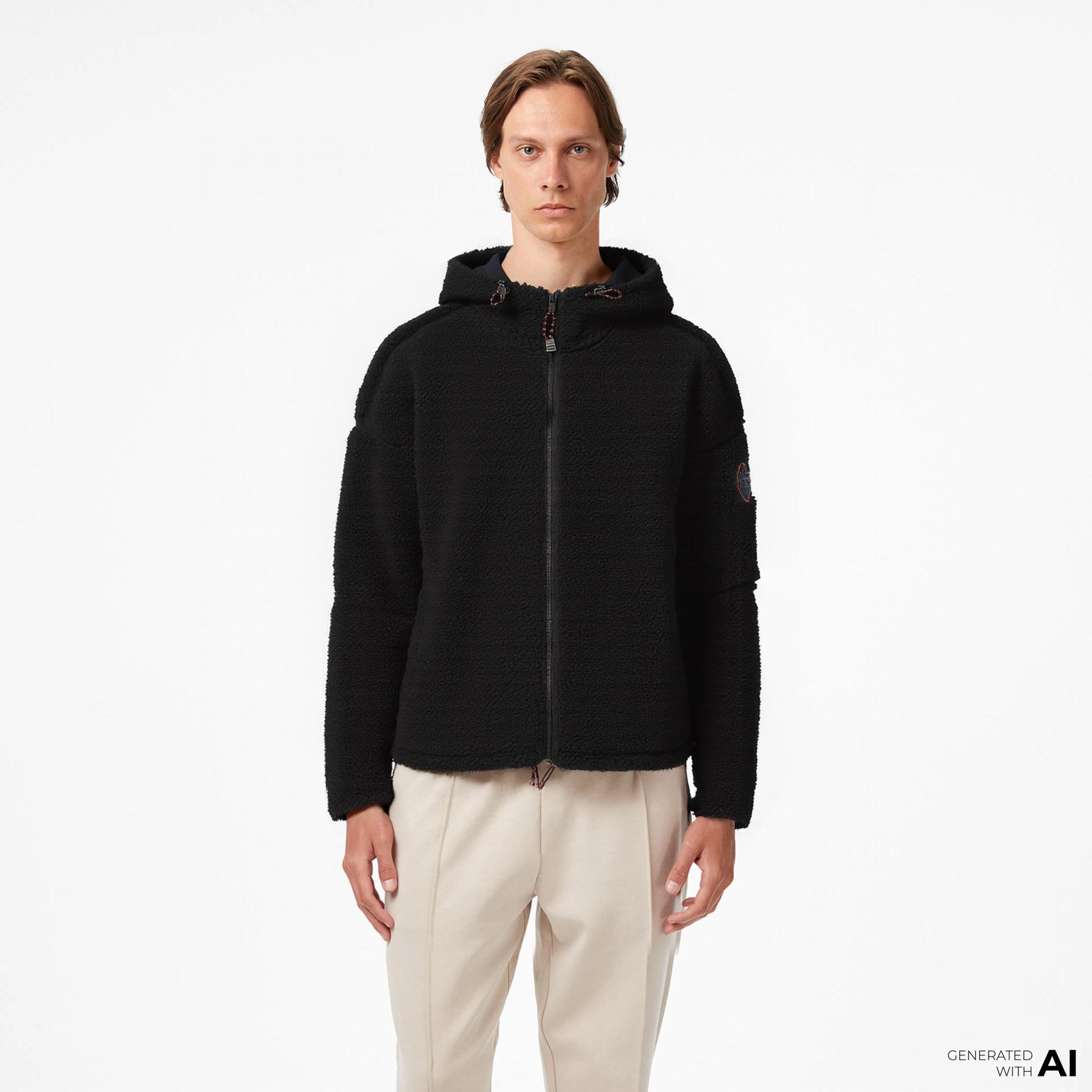 Napapijri T-Tires Fzh Erkek Siyah Polar Ceket