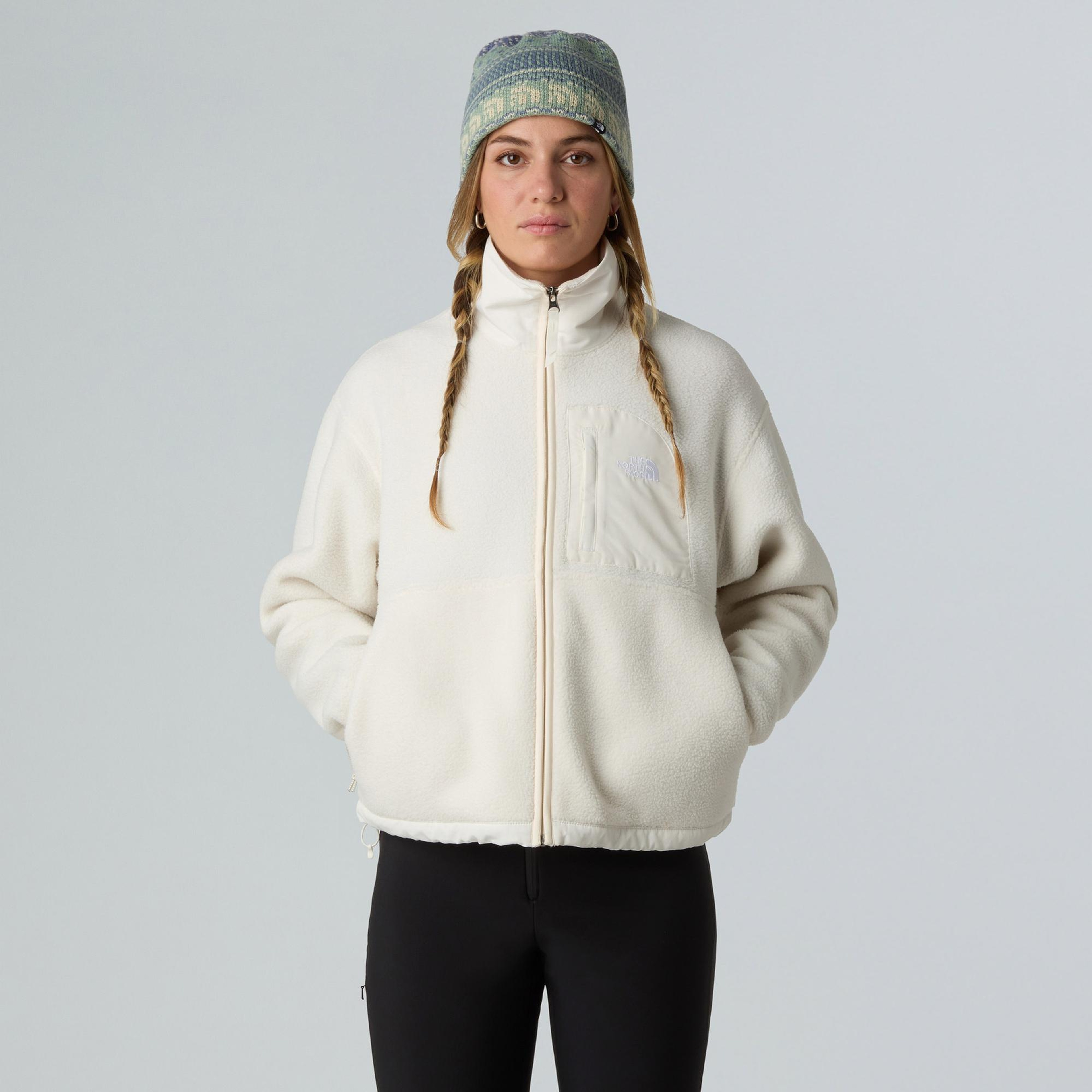 The North Face Yumiori Off-Peak Full Zip Kadın Beyaz Polar Mont