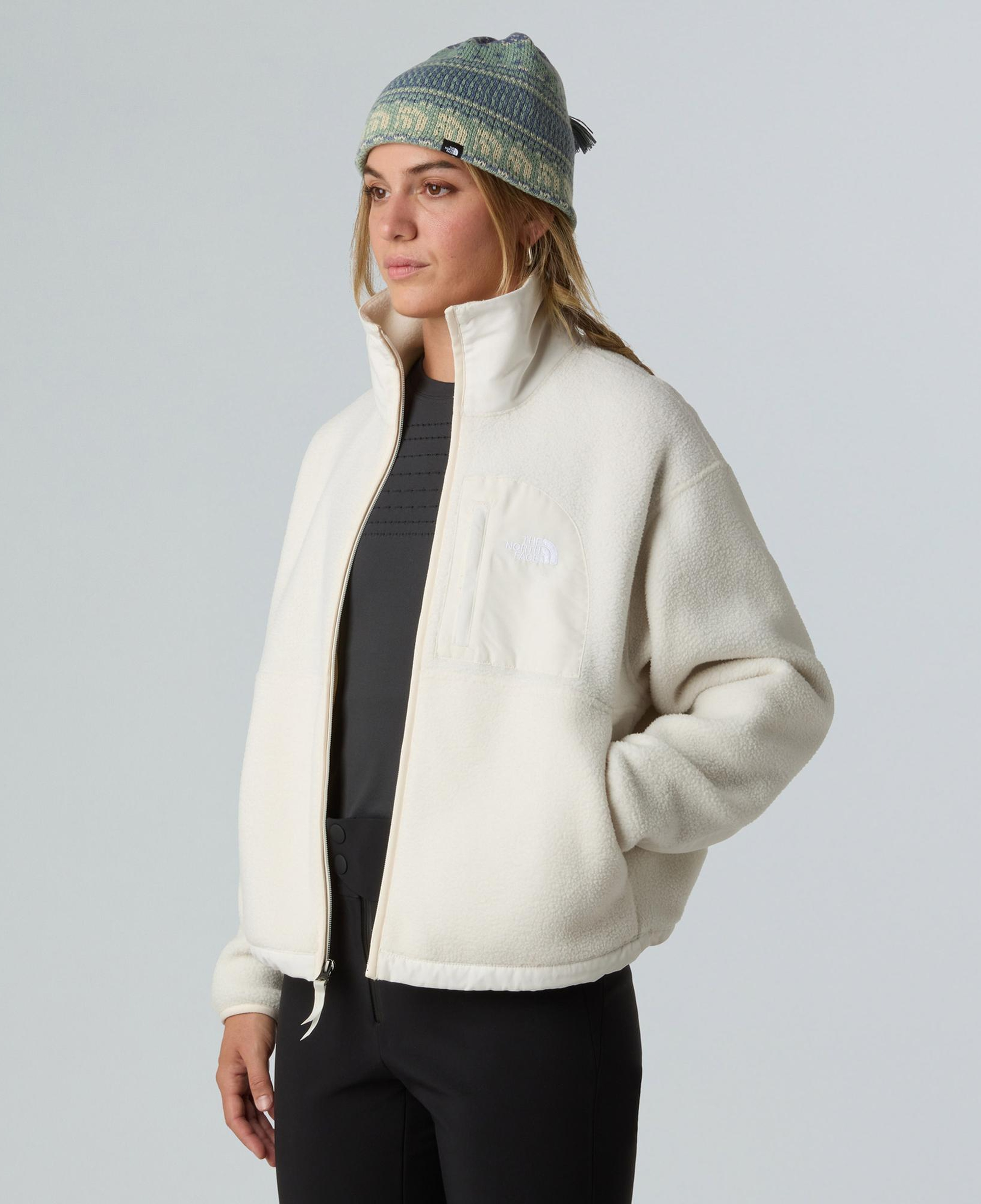 The North Face Yumiori Off-Peak Full Zip Kadın Beyaz Polar Mont