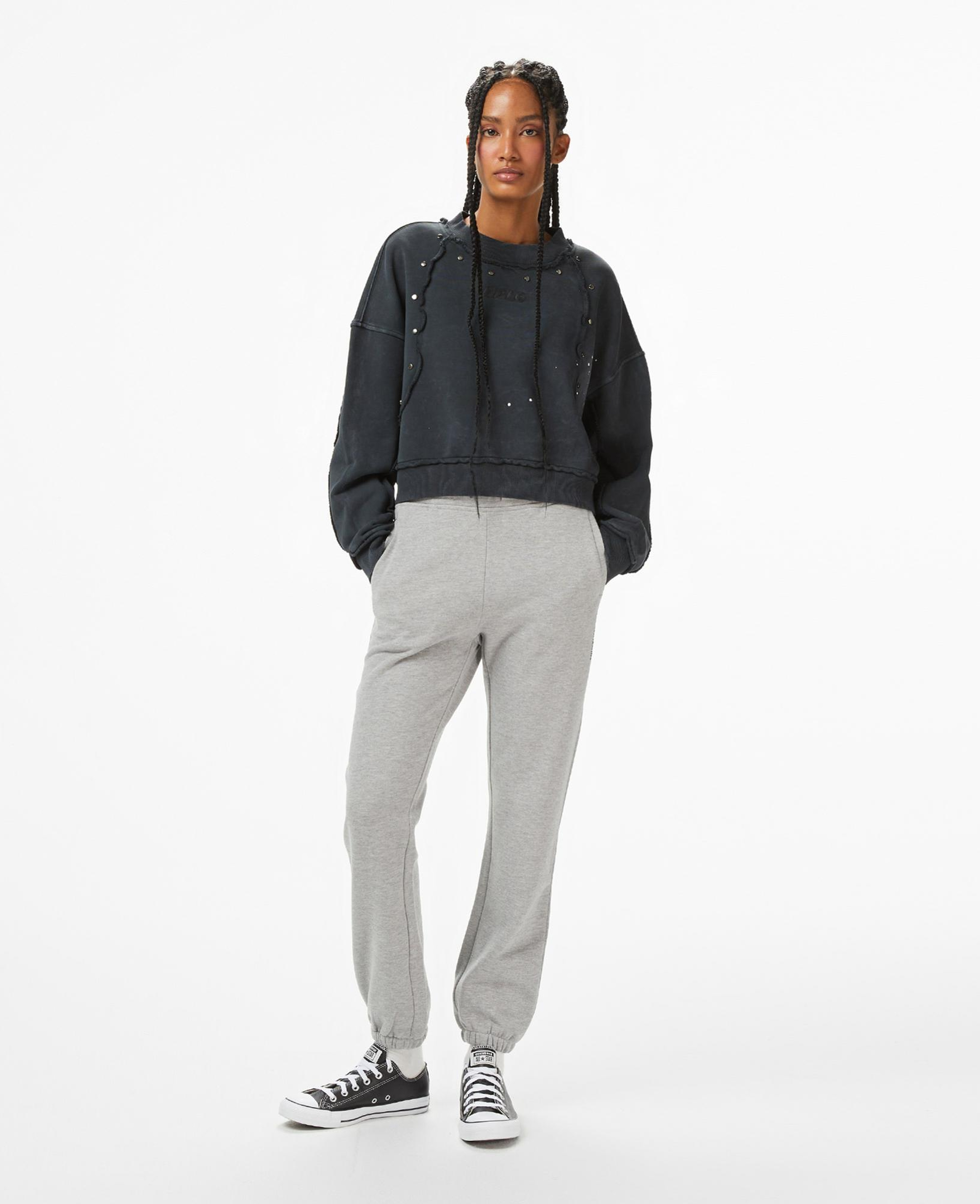 Les Benjamins Essentials 301 Kadın Siyah Sweatshirt