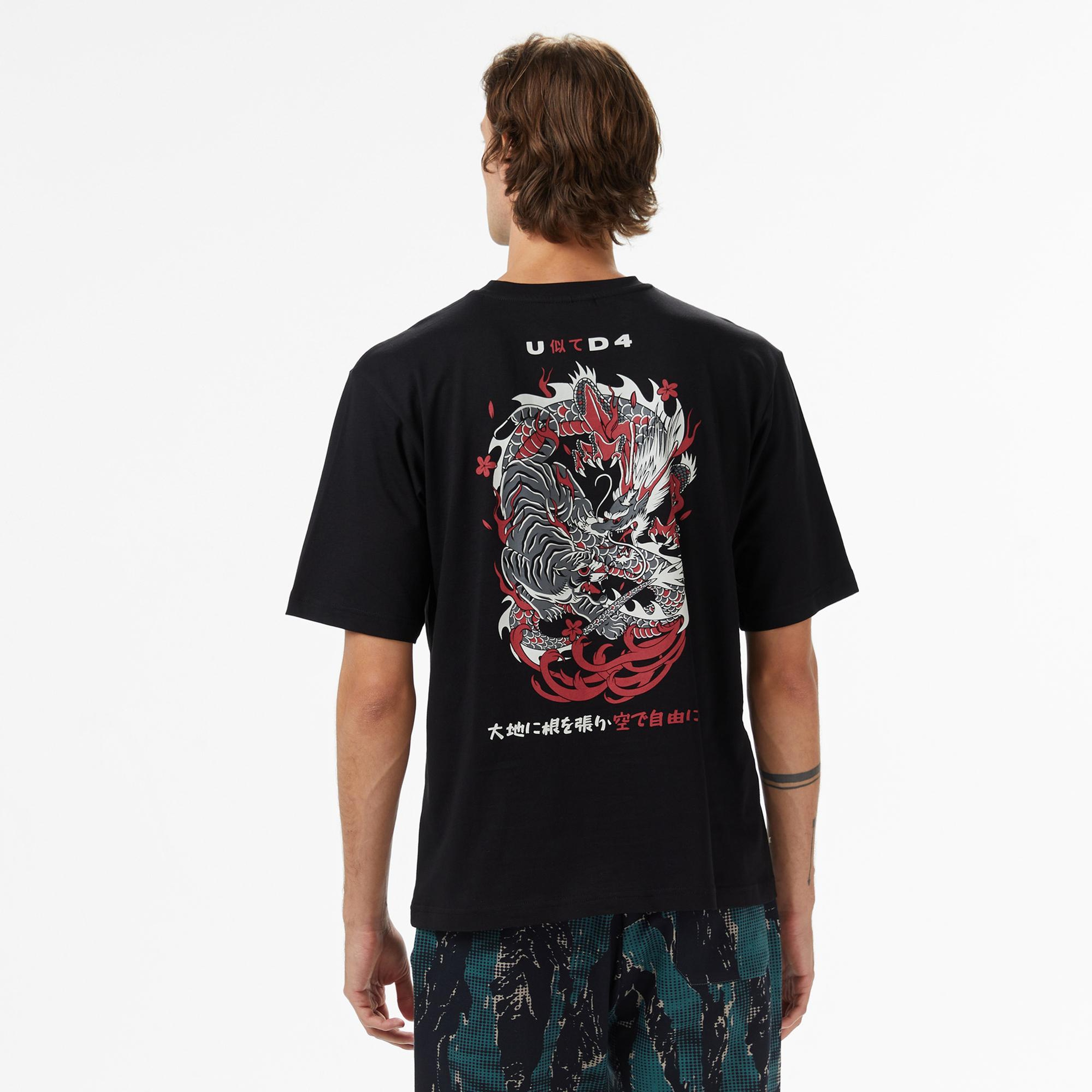 UNITED4 Erkek Siyah T-Shirt